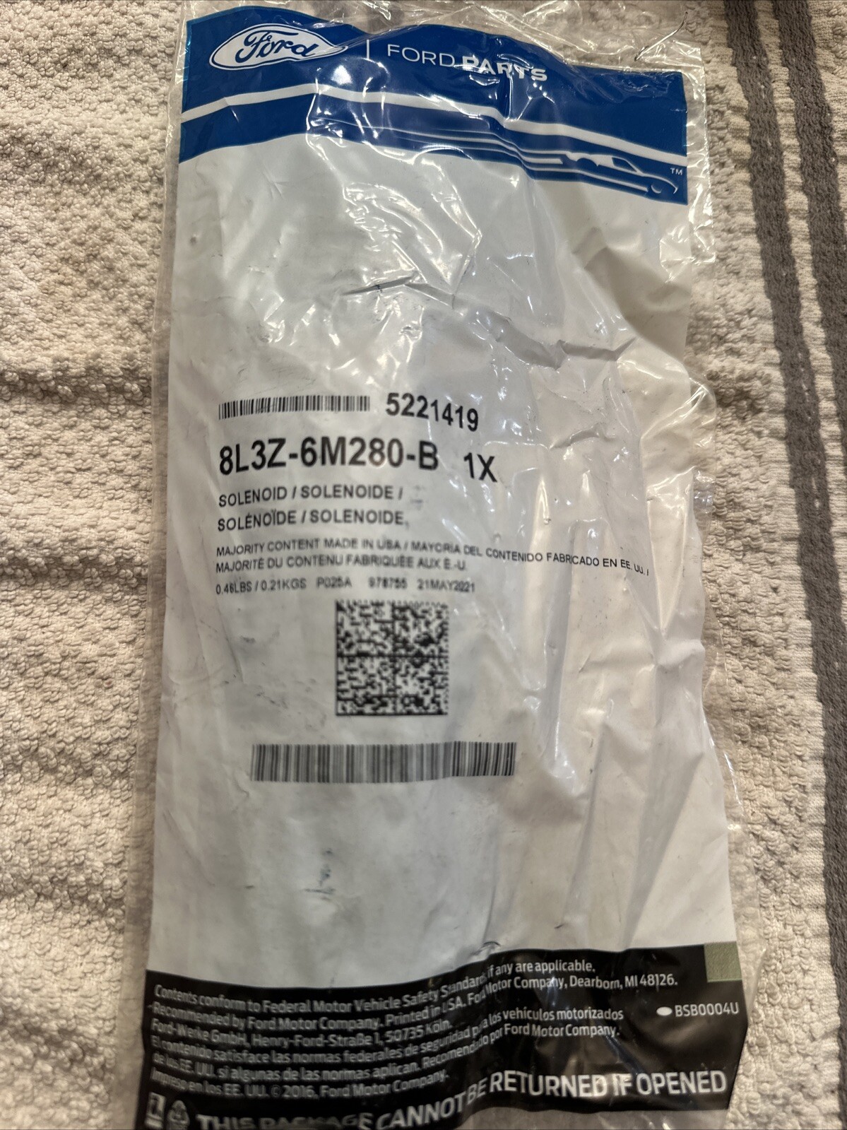 05-2014 FORD OEM VVT Variable Valve Timing-Control Valve Solenoid 8L3Z6M280B