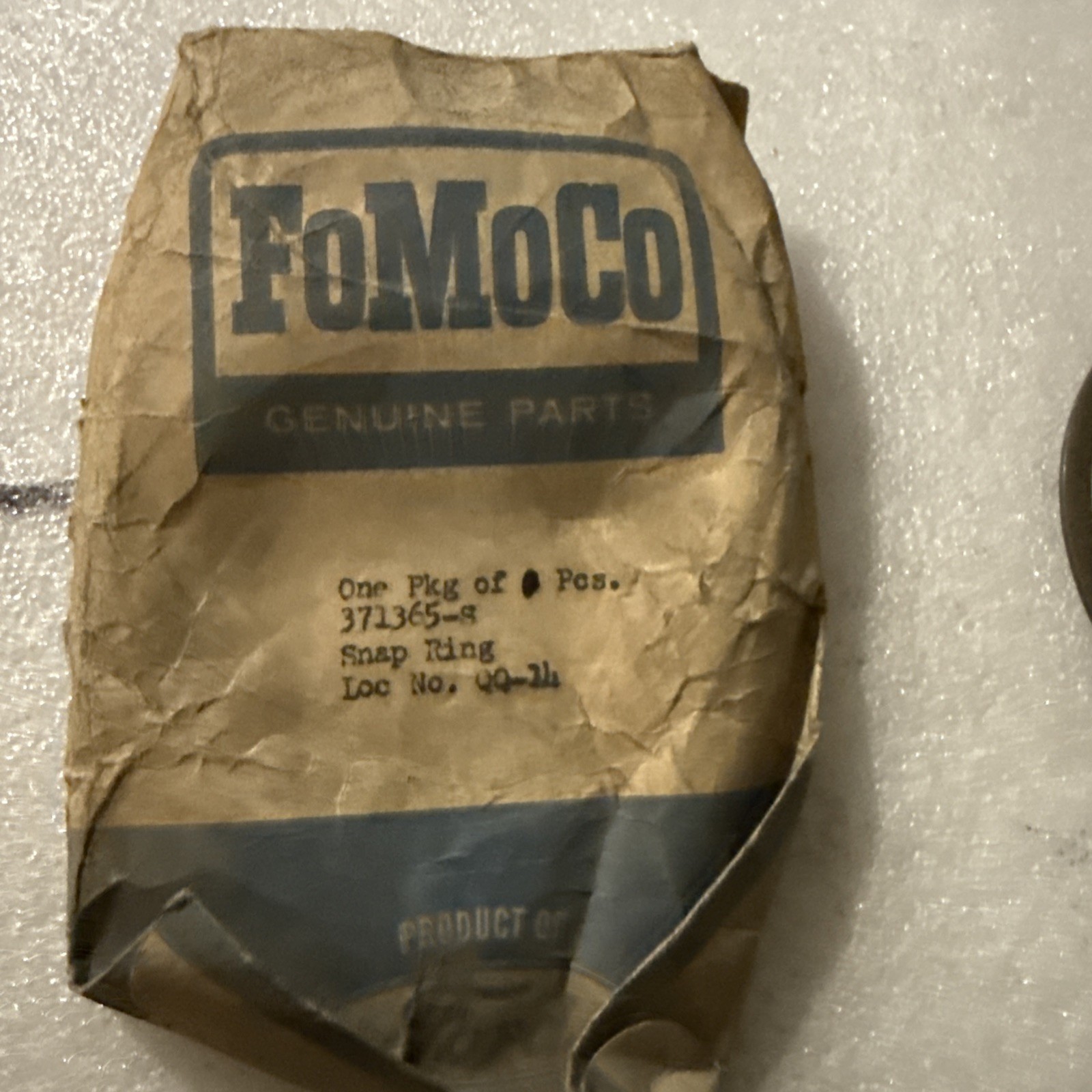 (1) Ford Snap Ring 371365-S Sold Individually - Image 3