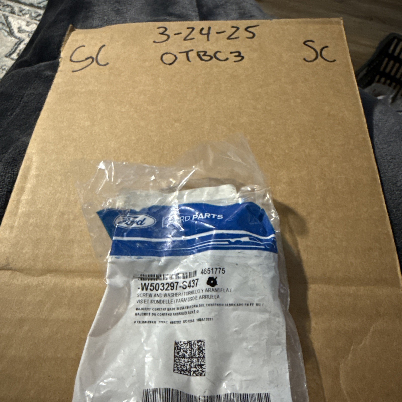 (1) Genuine Ford OE Bolt W503297-S437 Sell Individually - Image 3