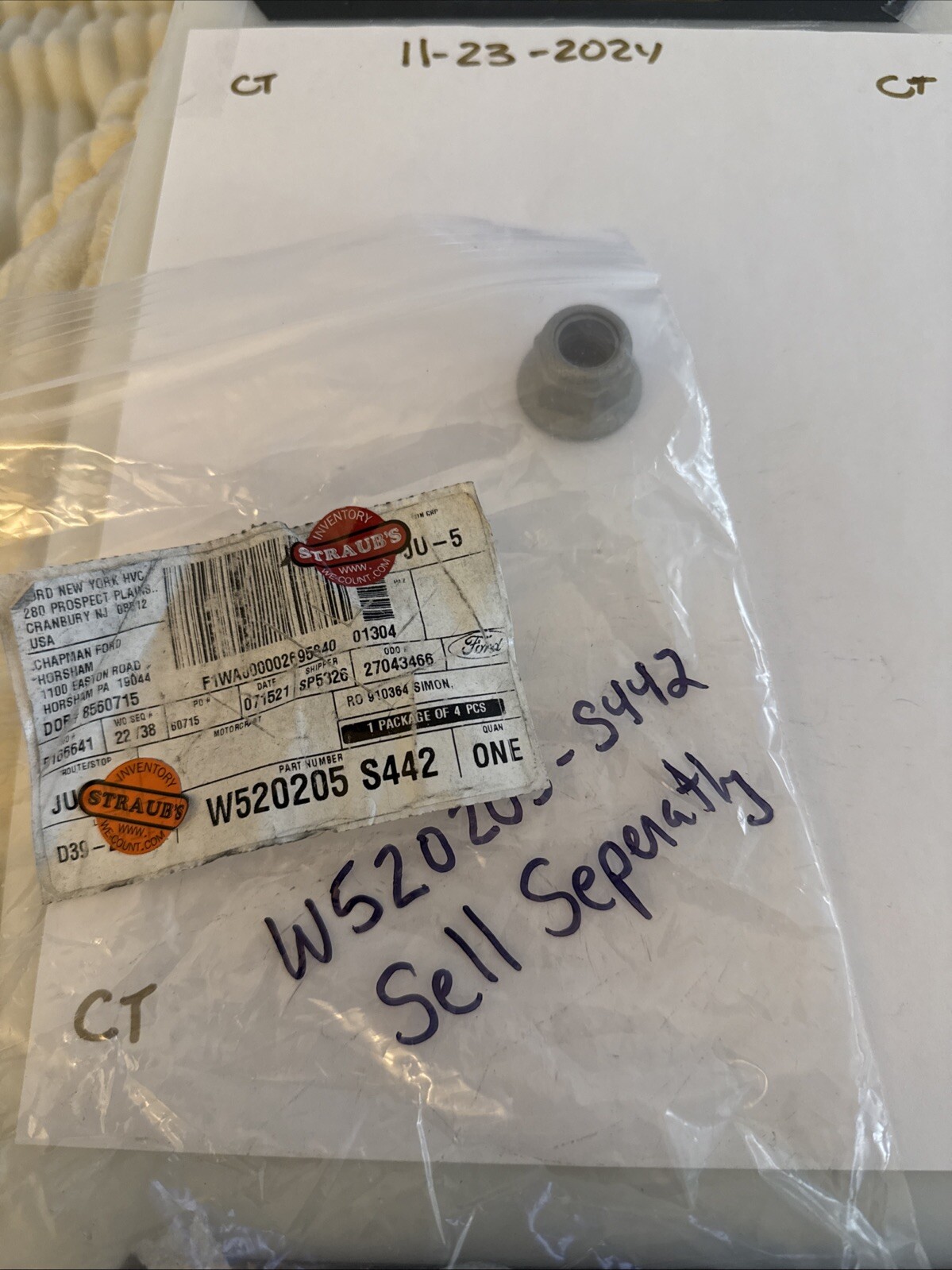 (1) Genuine Ford Upper Mount Nut W520205-S442 Sold Individually - Image 3