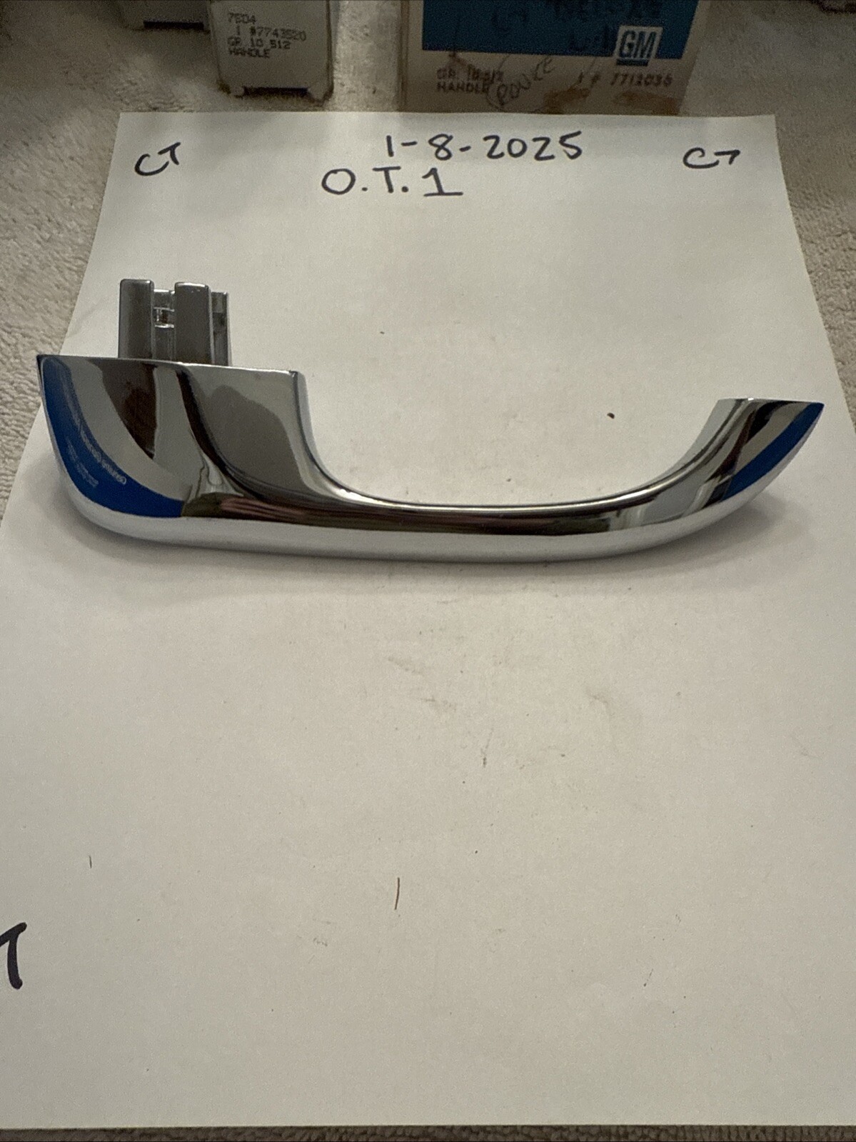 (1) NOS GM CHROME DOOR HANDLE 67-69 CAMARO FIREBIRD 68-75 NOVA 3064224