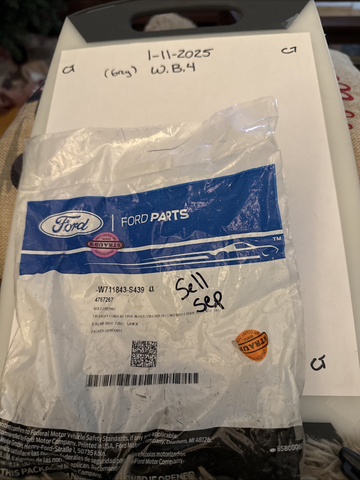 1 PCS FORD 2007/2014 EDGE, MKX "BOLT" HEX HD W/FLG. M12X1.75 X 79MM W711843-S439 - Image 4