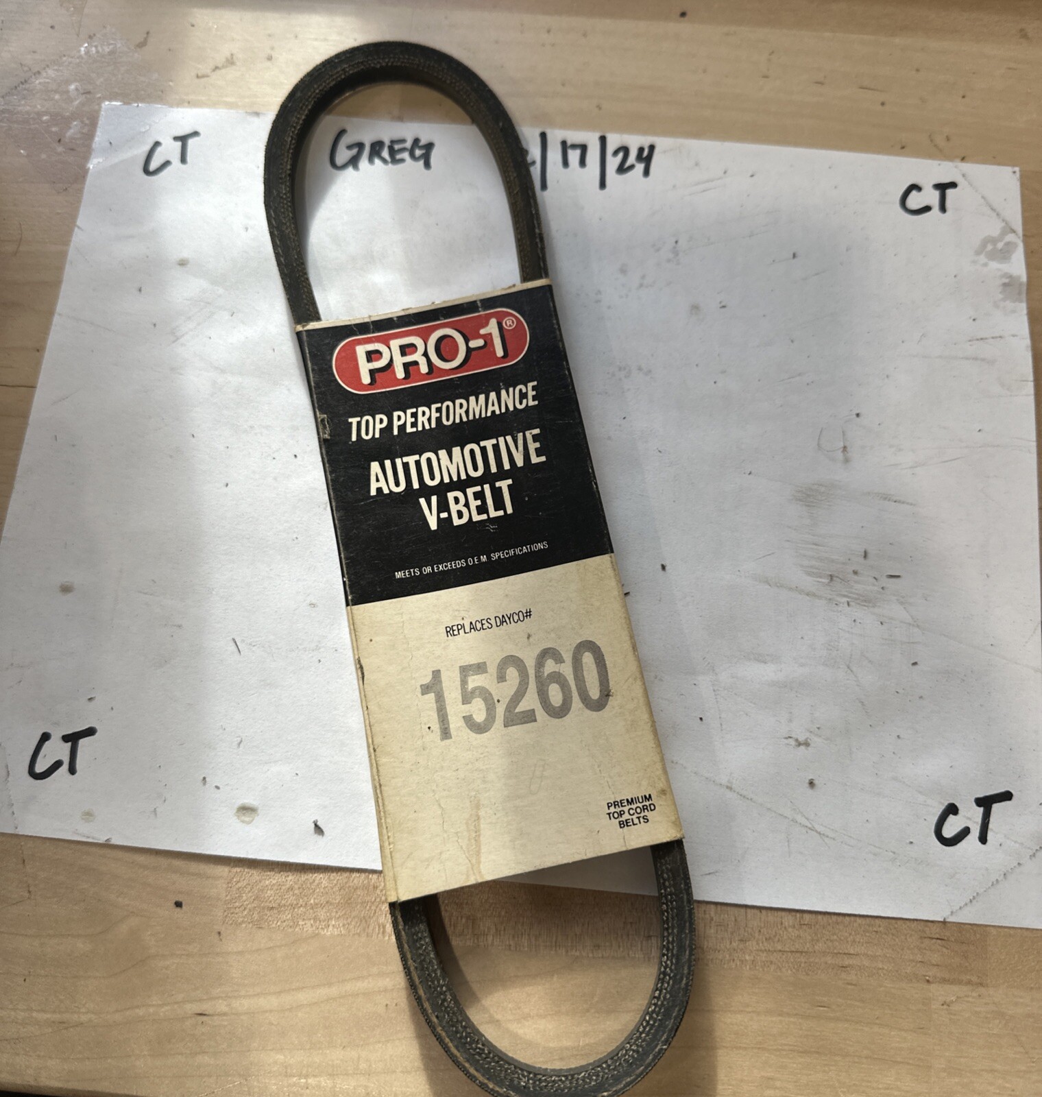 15260 PRO-1 Top Performance Automotive V-Belt