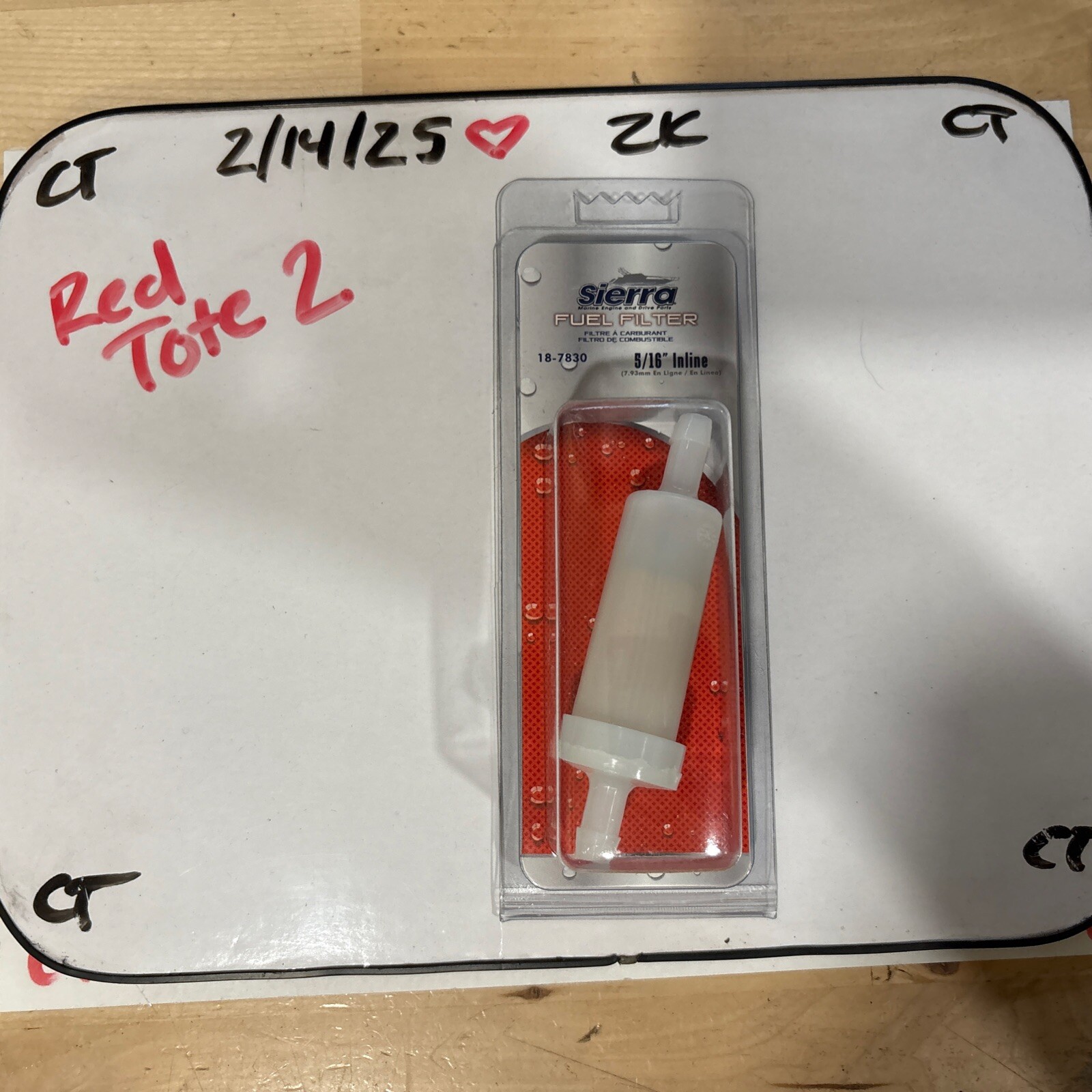 18-7830 Sierra 5/16" In-line Fuel Filter 10 Micron Mercury Outboard 816296Q2