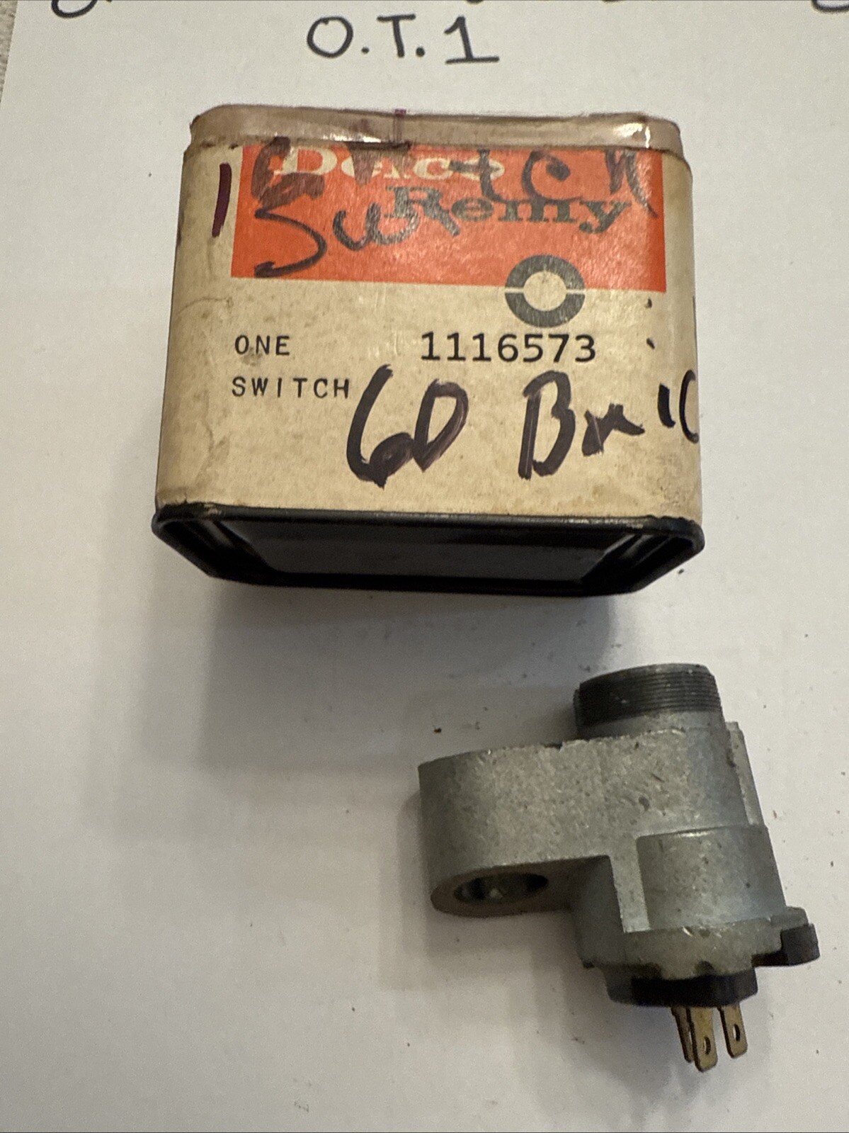 1960 Buick Ignition Switch New Old Stock Delco 1116573 - Image 3