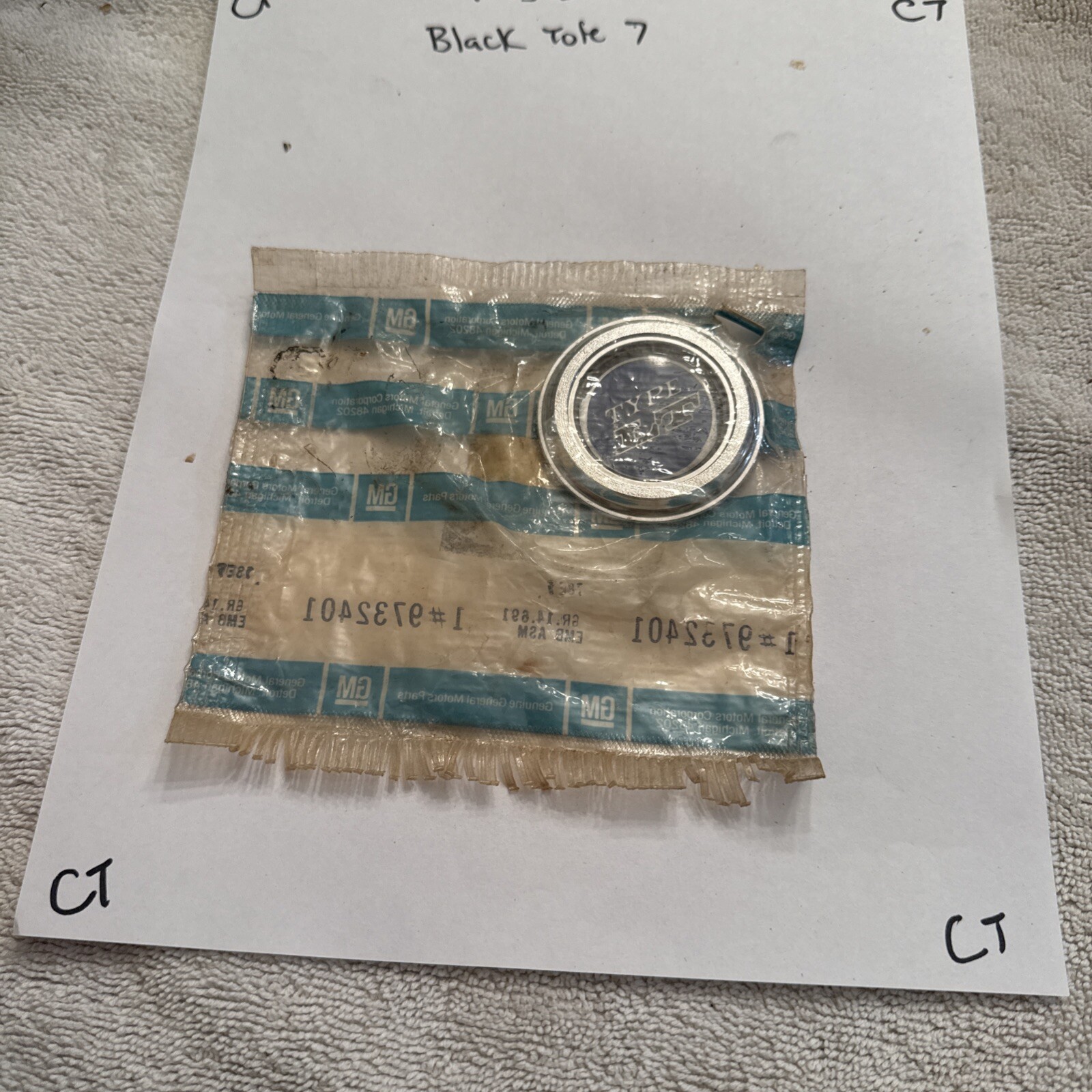 1973-1978 Chevrolet Camaro LT Interior Door Panel Window Crank Block Off Emblem - Image 3