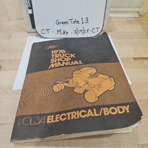 1976 Ford Truck Shop Manual Vol 3 / 4 Electrical / Body MN1266