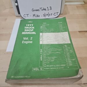 1977 Ford Truck Shop Service Manual Vol 2 Engine Original