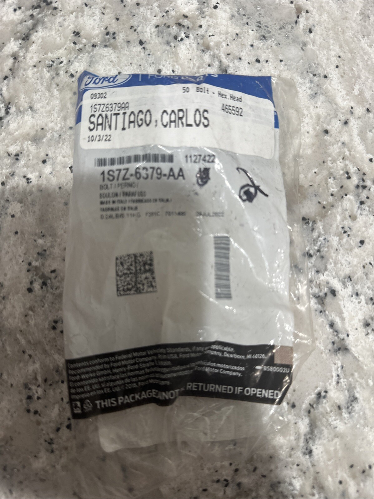 1S7Z6379AA Ford OEM Flywheel bolt 2.0L 2.3L 2.5L Fusion Escape Focus(2) Bolts