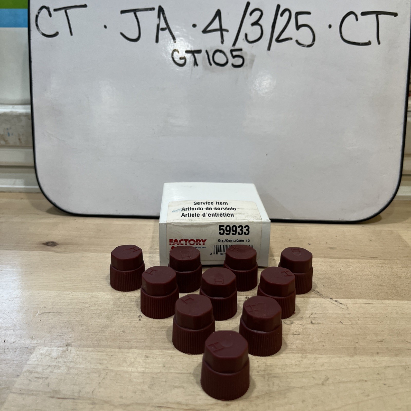 59933 Cooling Depot A/C Charge Port Service Caps Quantity Of 10 Service Caps