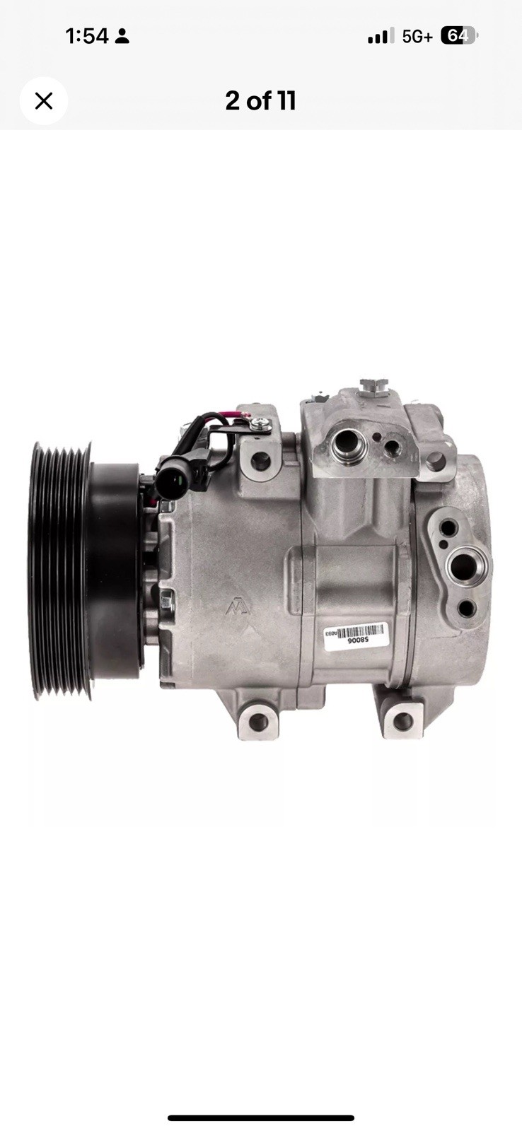 A/C Compressor ACC639806,DV13 fits Kia Forte, Part Number 158371 - Image 3