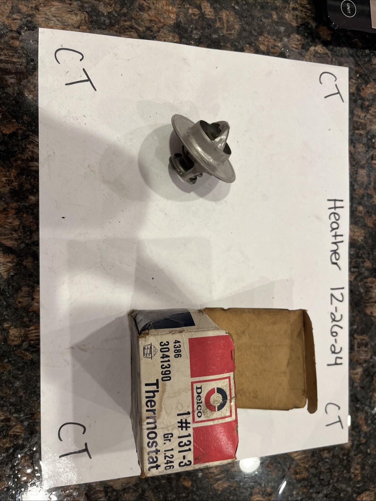 AC Delco 1#131-3 ENGINE THERMOSTAT