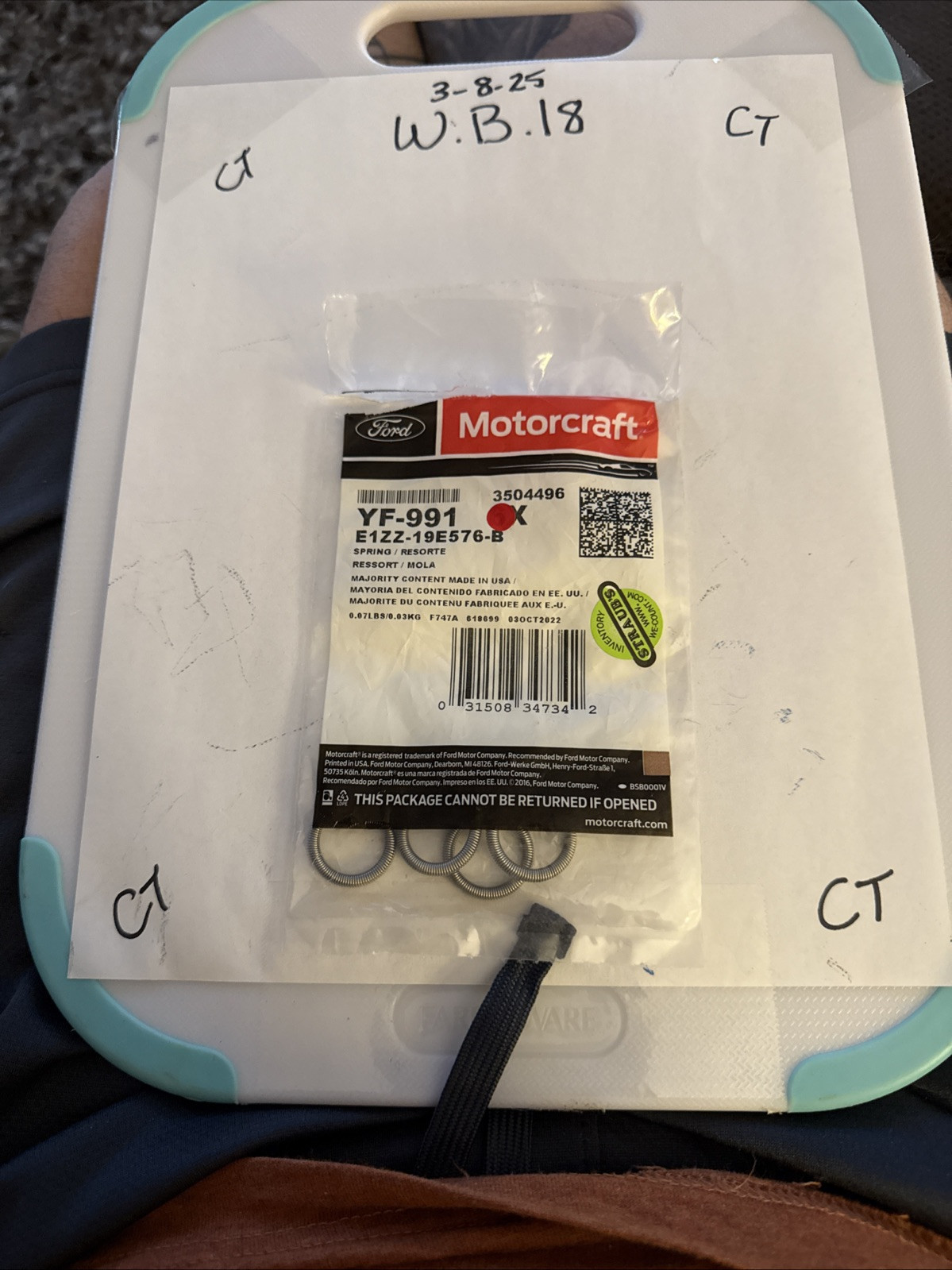 A/C Refrigerant Hose-Line Spring Lock Motorcraft YF-991