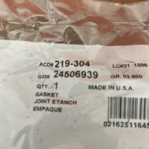 ACDELCO 219-304 GASKET EGR VALVE 2000-2009 GM 24506939 GR 3.680 NOS