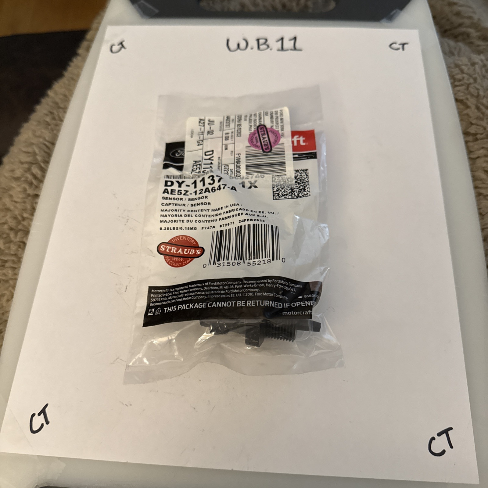 Ambient Air Temperature Sensor Motorcraft DY-1137