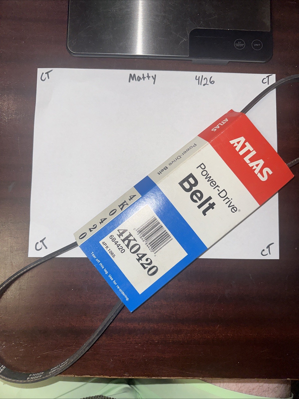 Atlas Power Drive Belt 4k0420