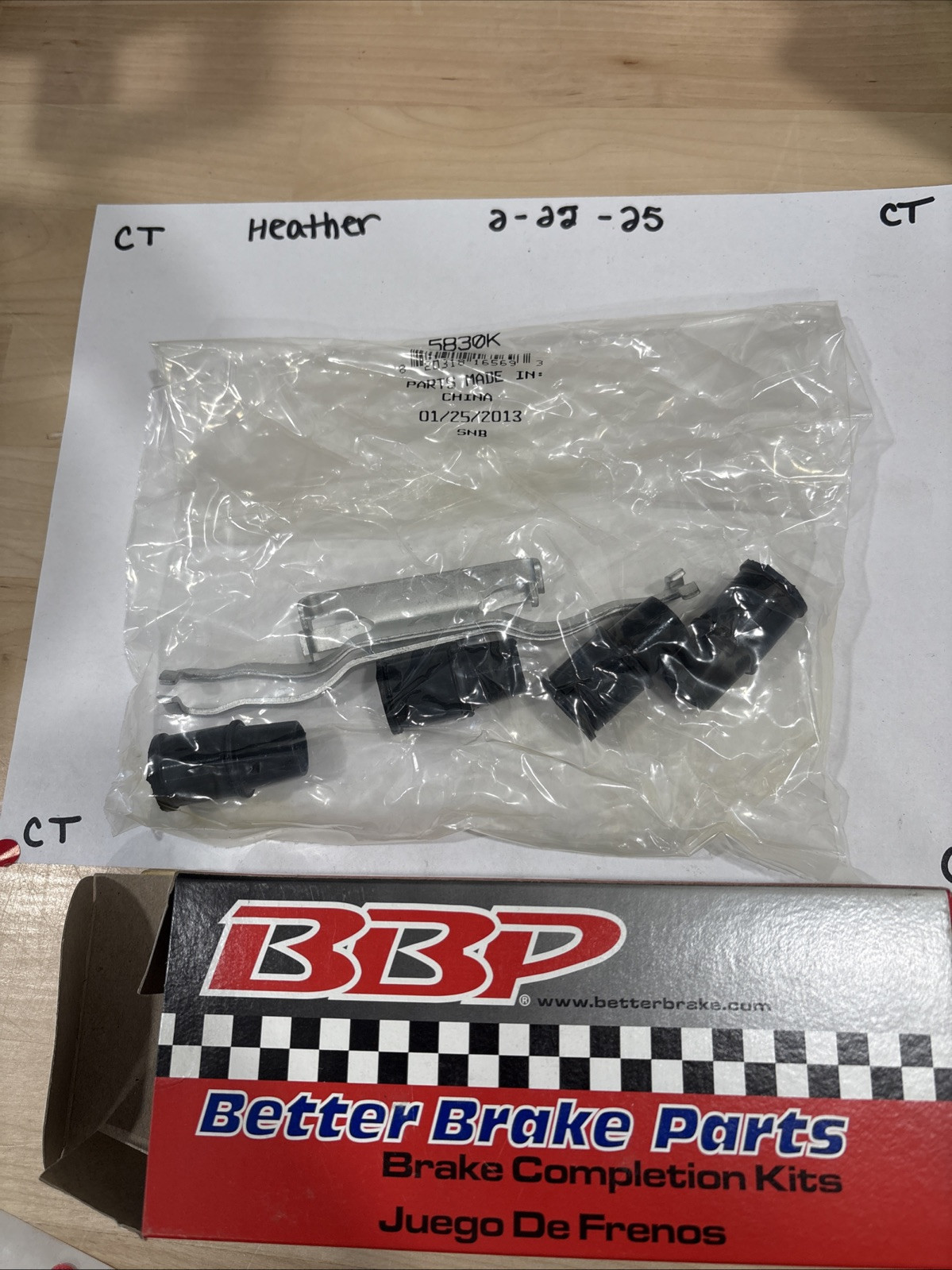 BBP Better Brake Parts H5663 BRAKE HARDWARE KIT