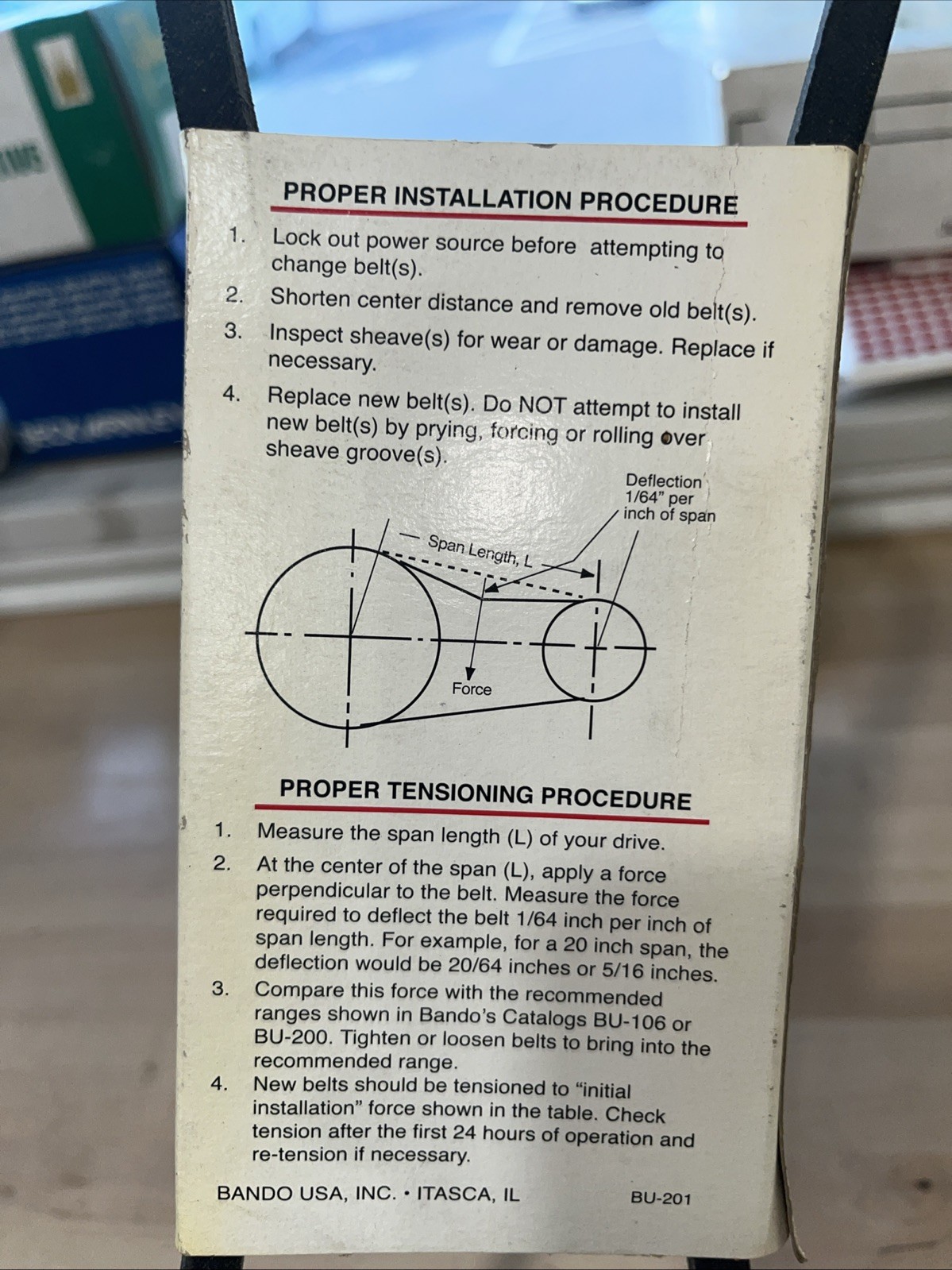 Bando V Belt 4L390 - Image 3