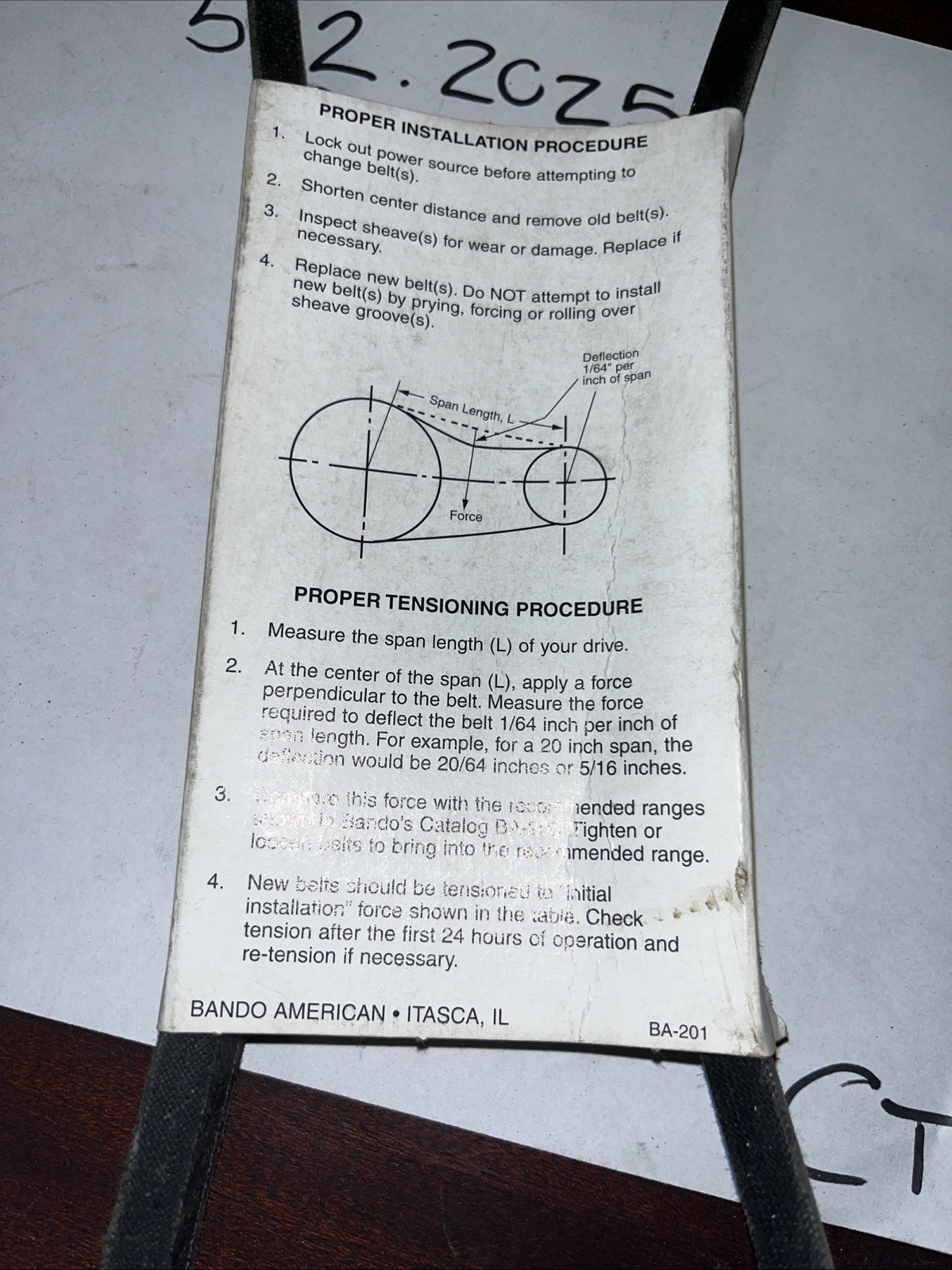 Bando V Belt 5L400 - Image 4