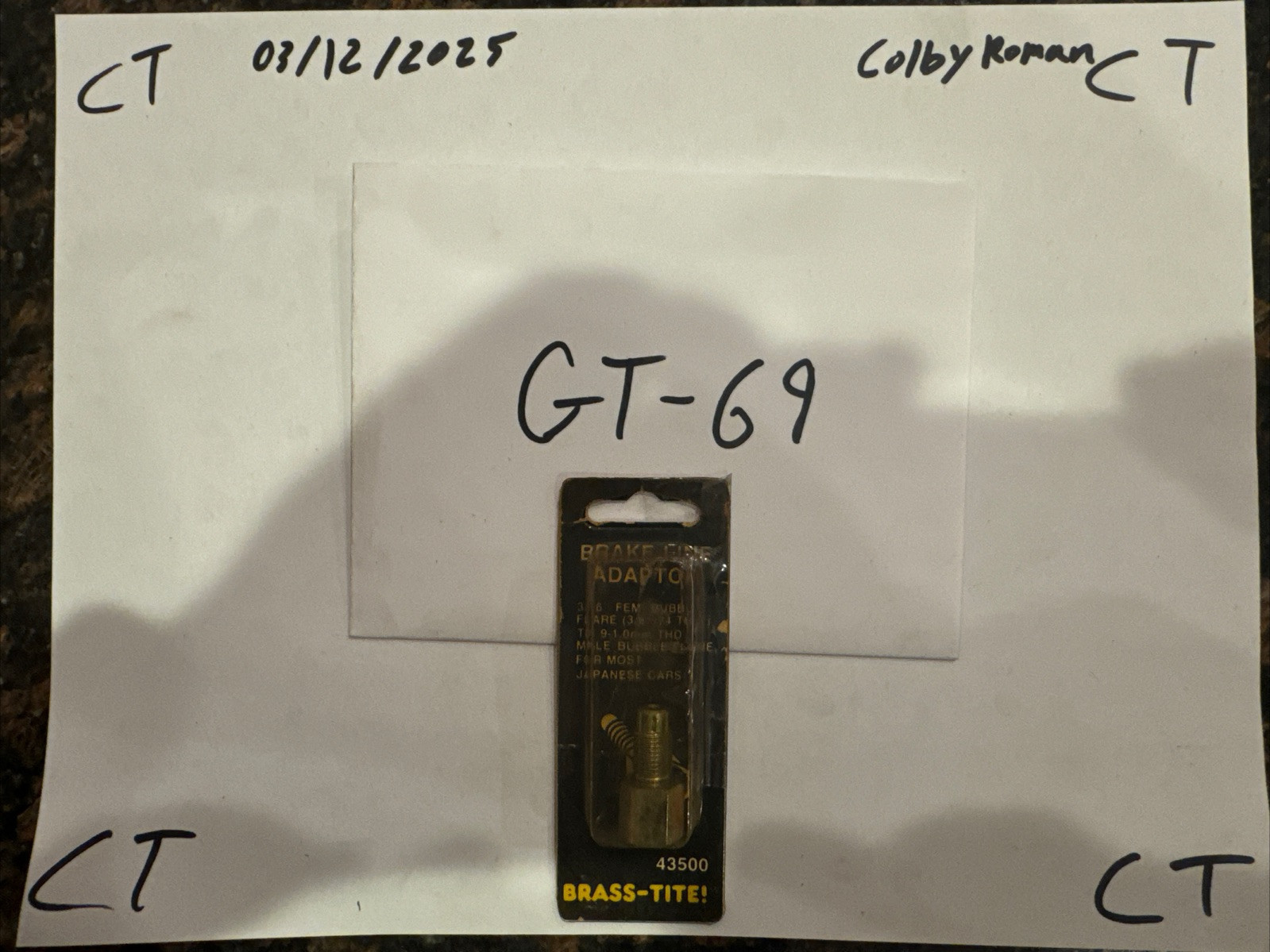 Brads-Tite! Brake Line Adaptor 43500