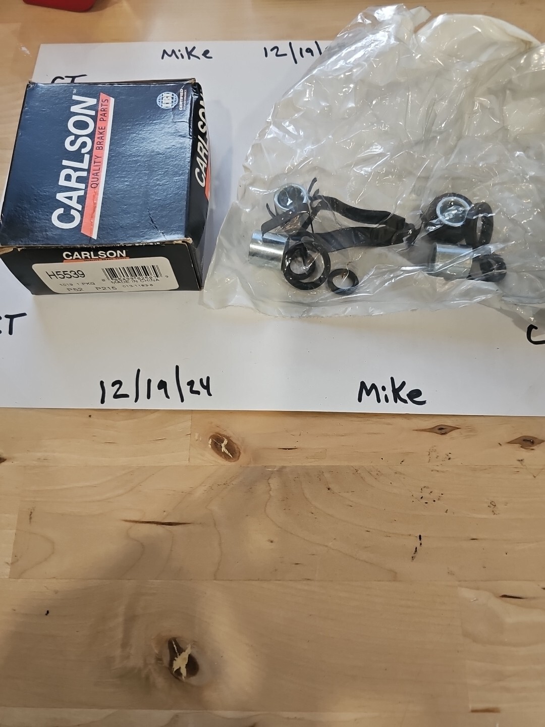 Carlson H5539 Disc Brake Hardware Kit