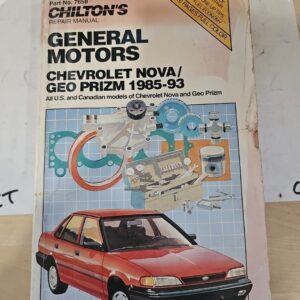Chevrolet Nova & Geo Prizm 1985-93 Chilton Repair Manual No. 7658 / US & Canada
