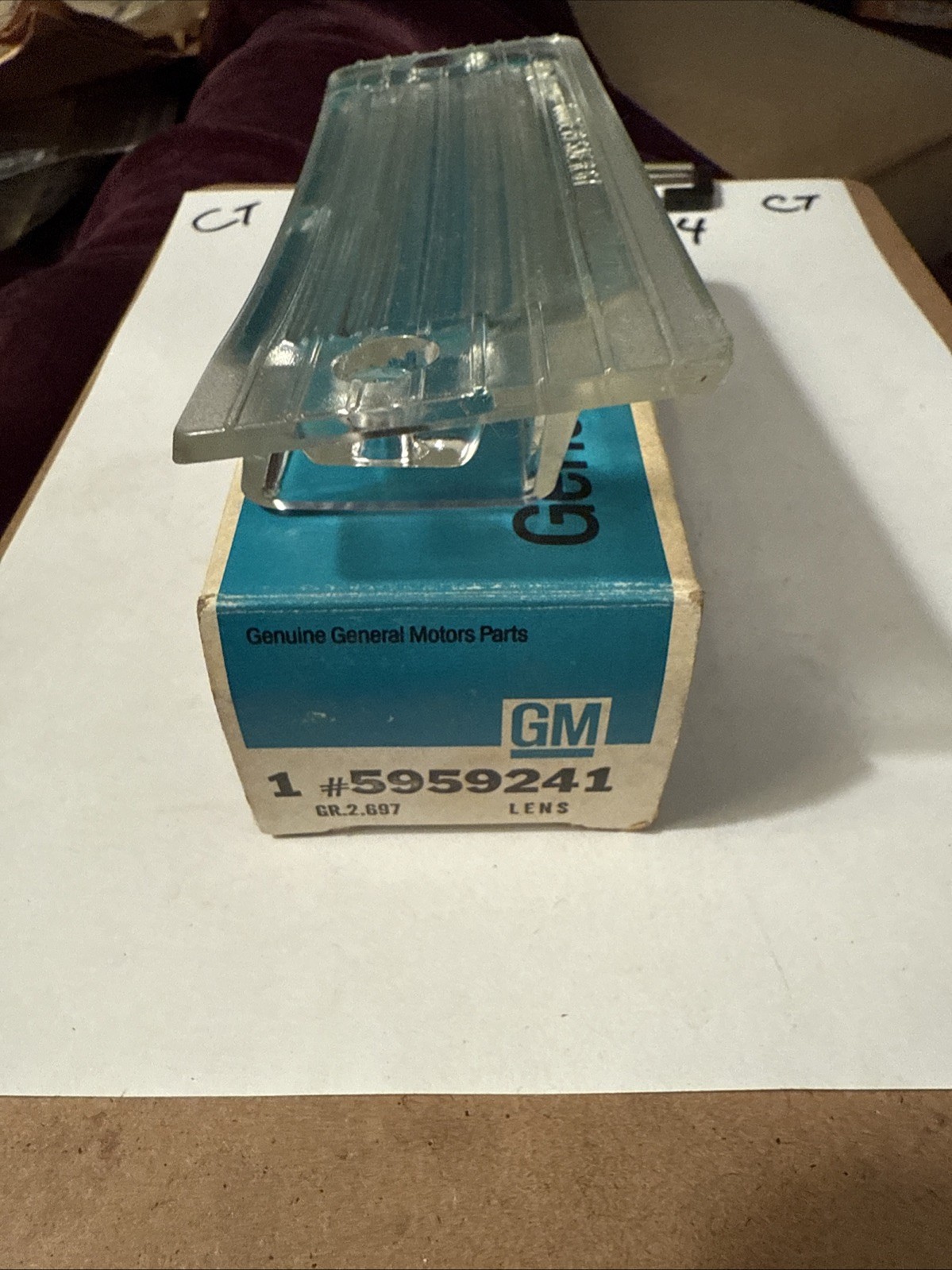 Corvette Left hand Back Up Light Lens - 1967 - NOS Genuine GM 5959241 OEM - Image 3