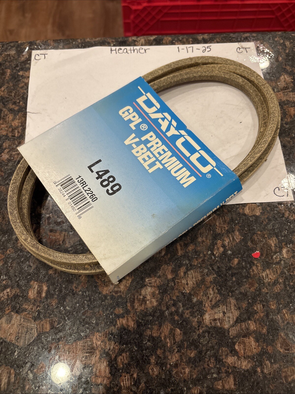 DAYCO GPL-PREMIUM V-BELT L489 13RL2260