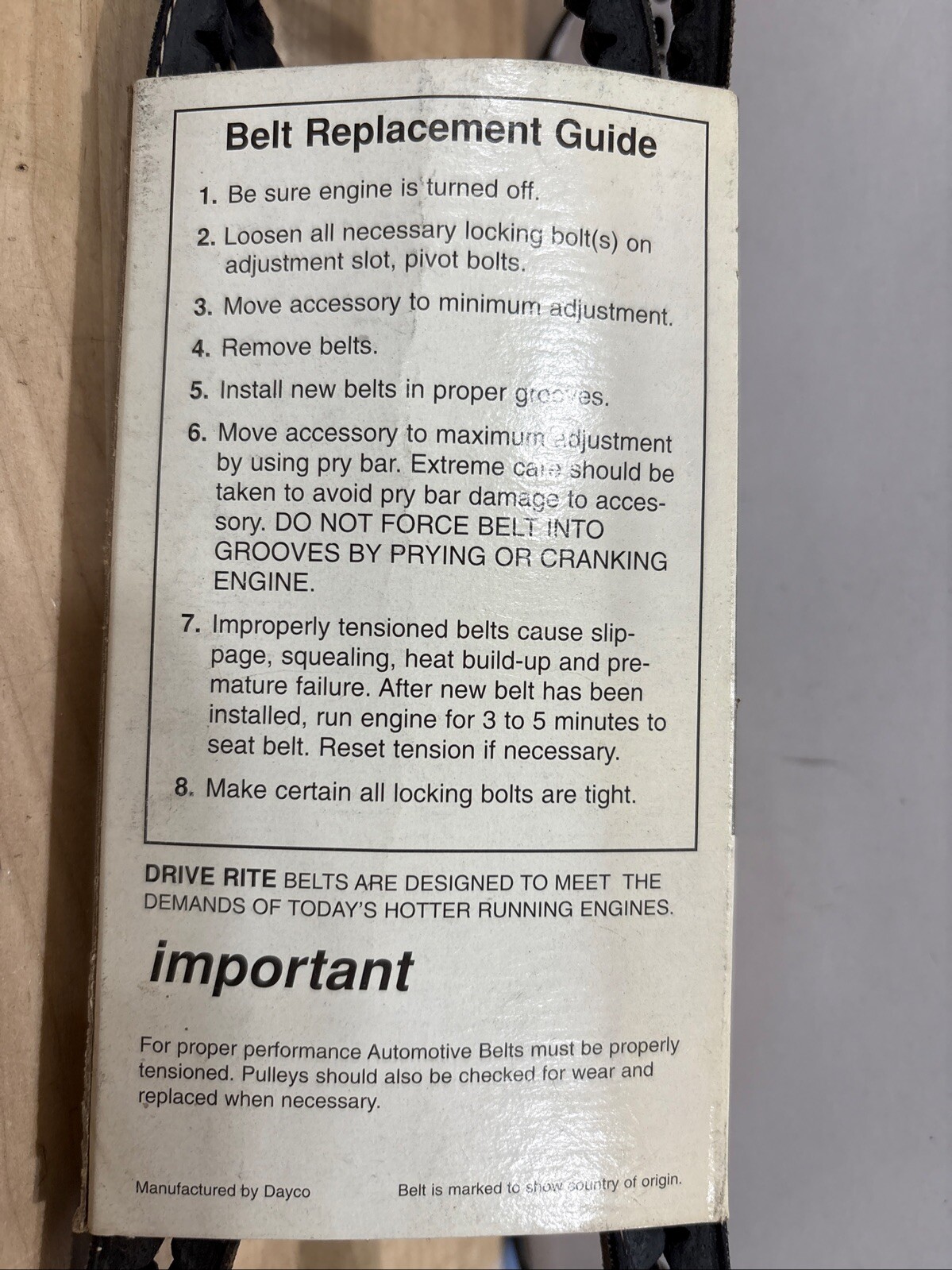 Dayco 15505DR - Drive Rite™ V-Belt - Image 4