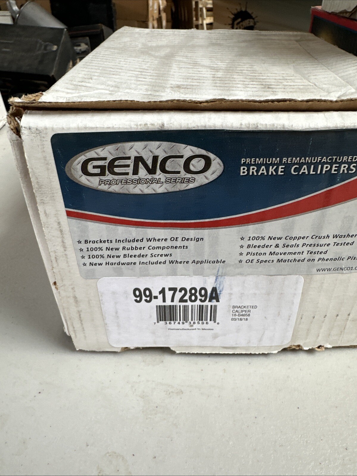 Disc Brake Caliper-Caliper Reman 99-17289a Fence Professional Series