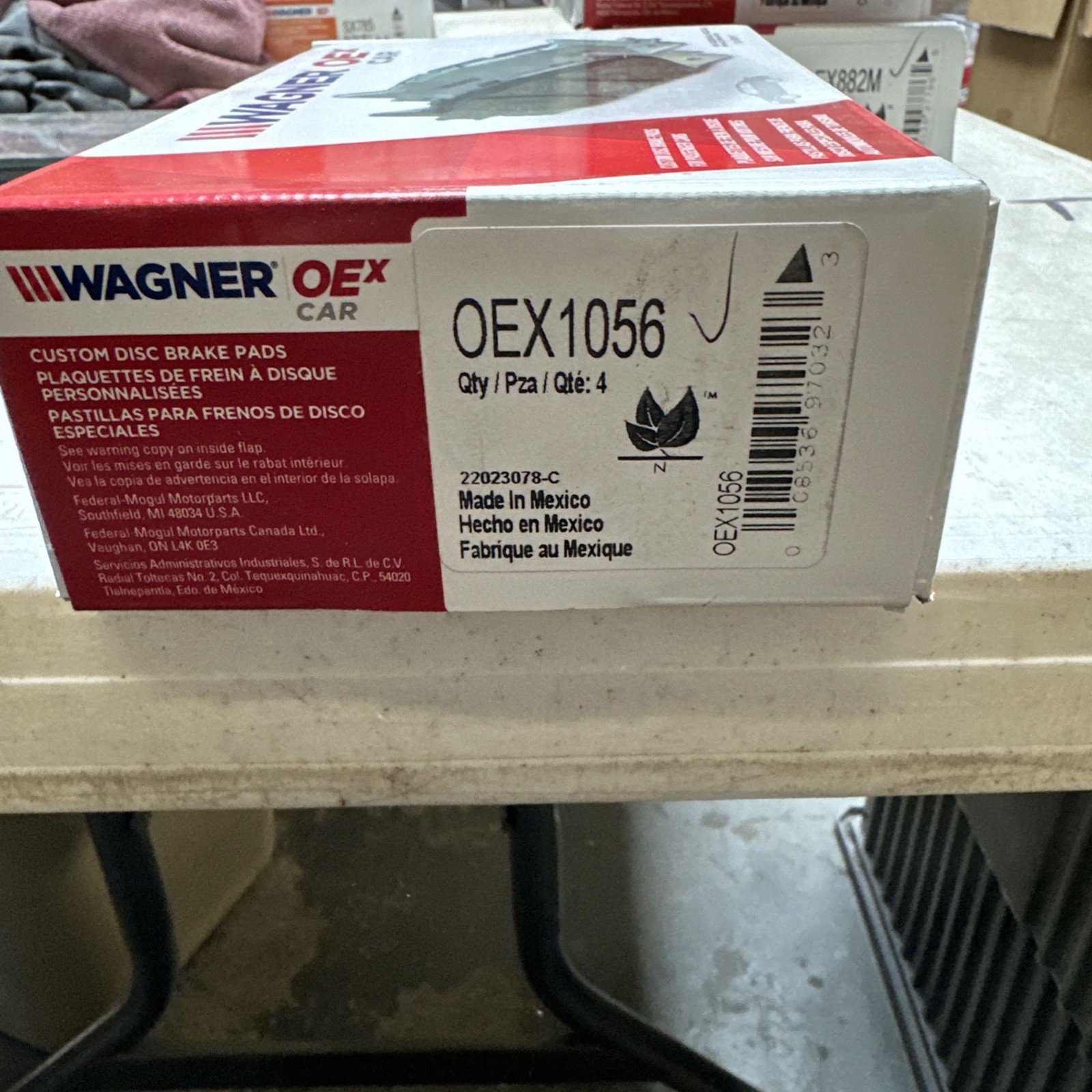 Disc Brake Pad Set-OEX Disc Brake Pad Front Wagner OEX1056 - Image 3