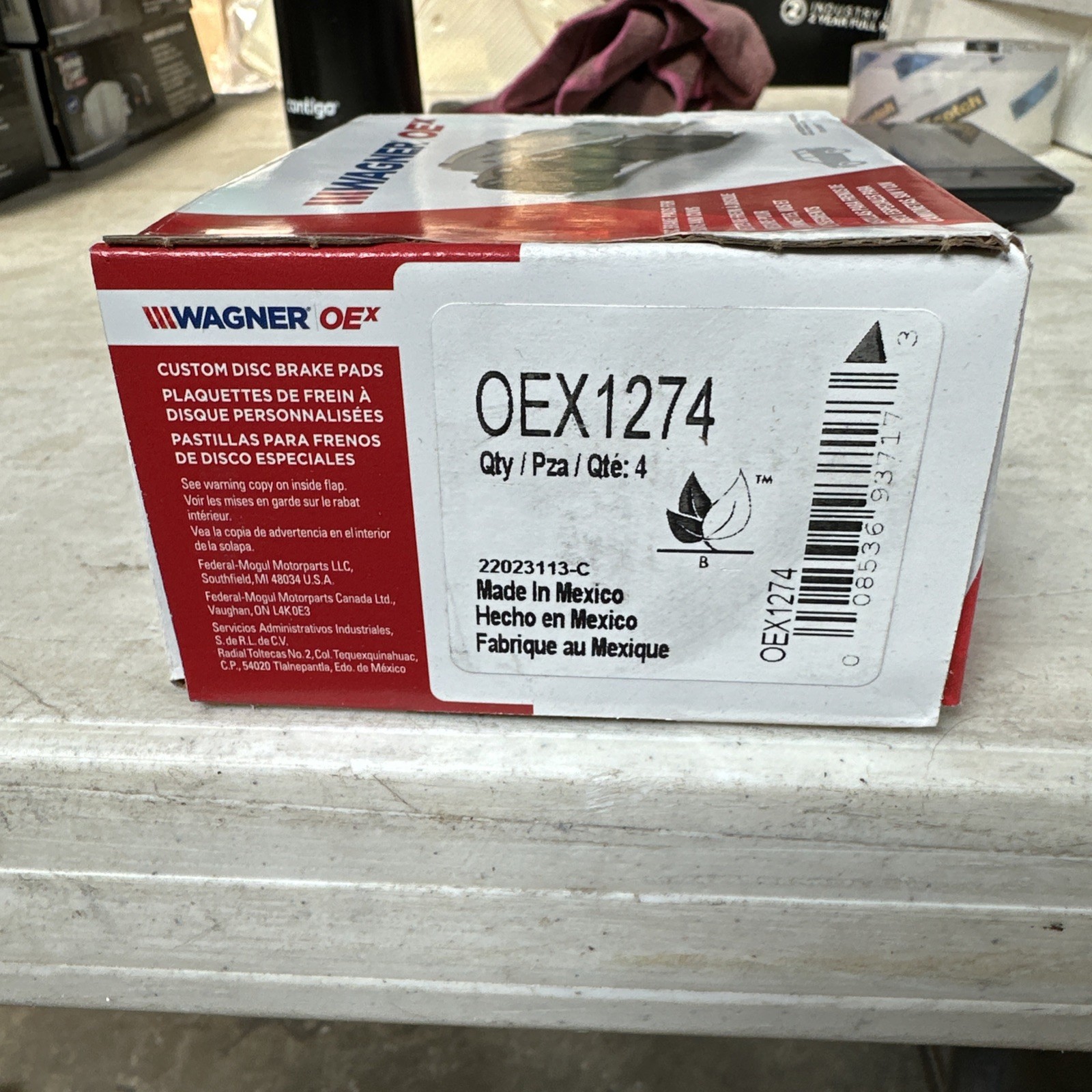 Disc Brake Pad Set-OEX Disc Brake Pad Wagner OEX1274 - Image 3