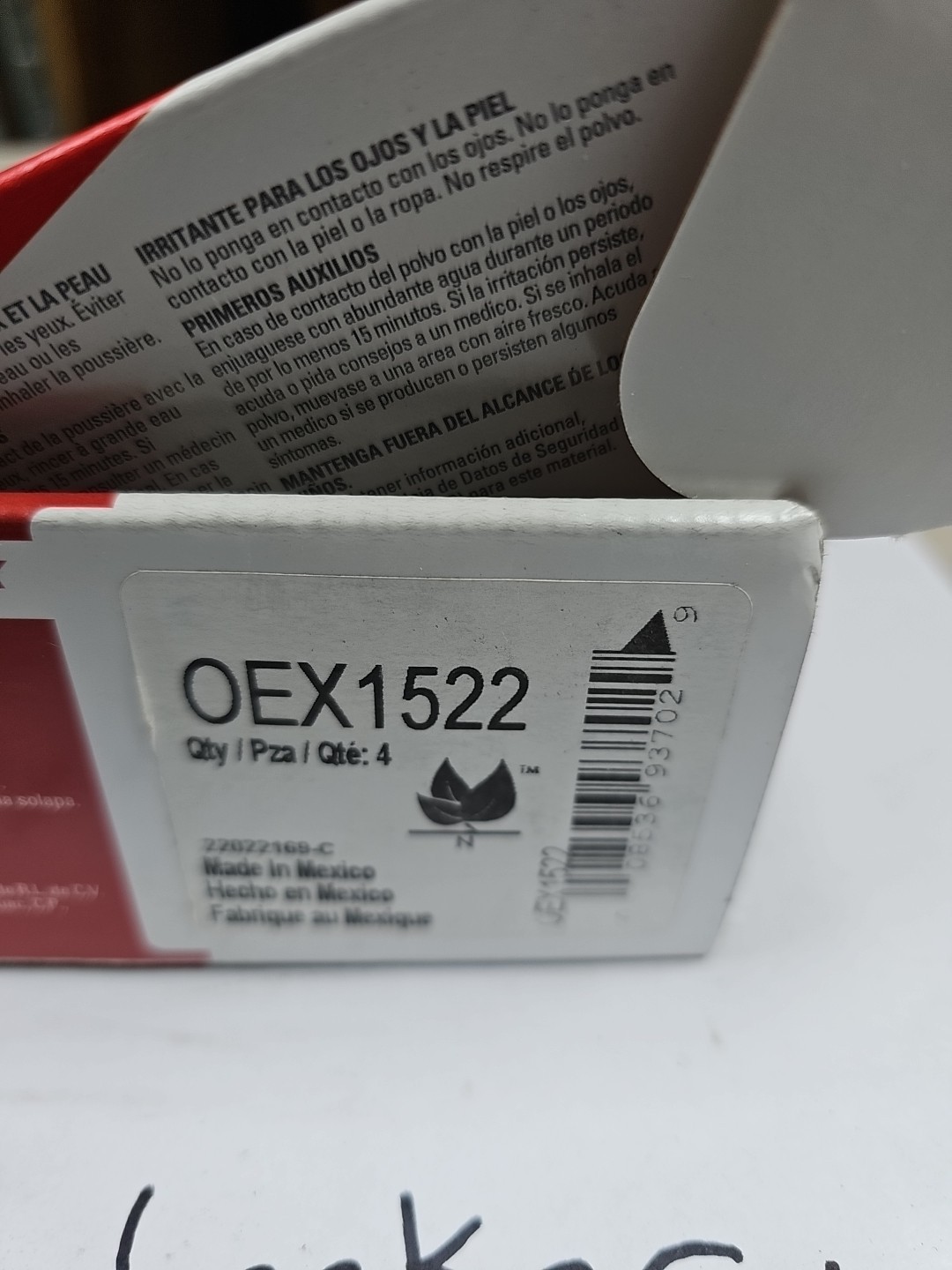 Disc Brake Pad Set-OEX Disc Brake Pad Wagner OEX1522 - Image 3