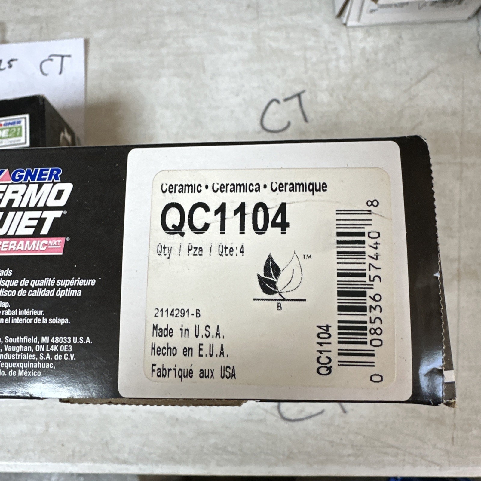 Disc Brake Pad Set-ThermoQuiet Brake Pad Front fits 04-06 Hyundai Tiburon QC1104 - Image 3