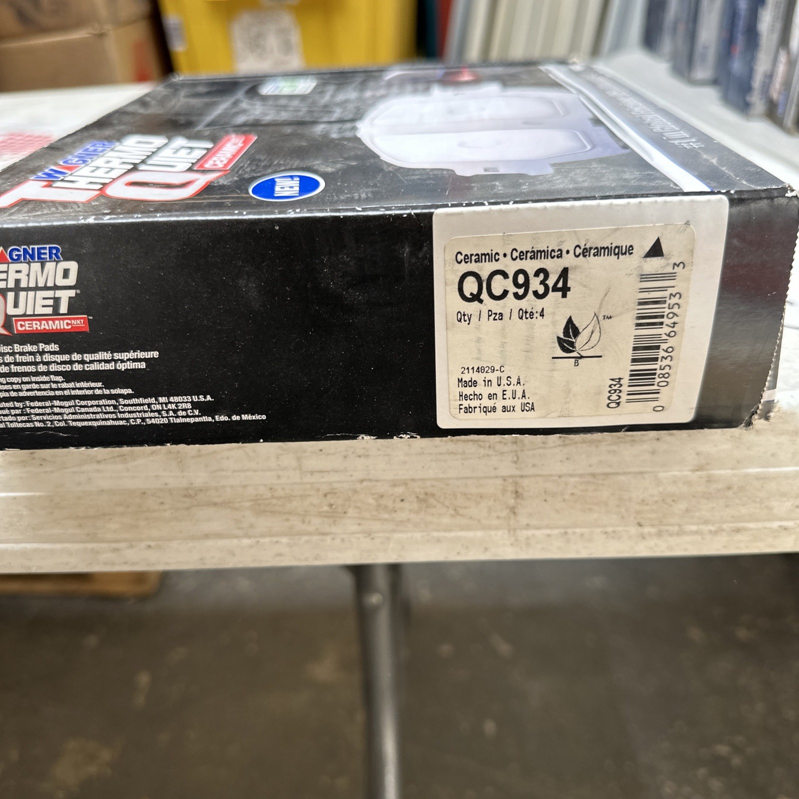 Disc Brake Pad Set-ThermoQuiet Disc Brake Pad Front Wagner QC934 - Image 3