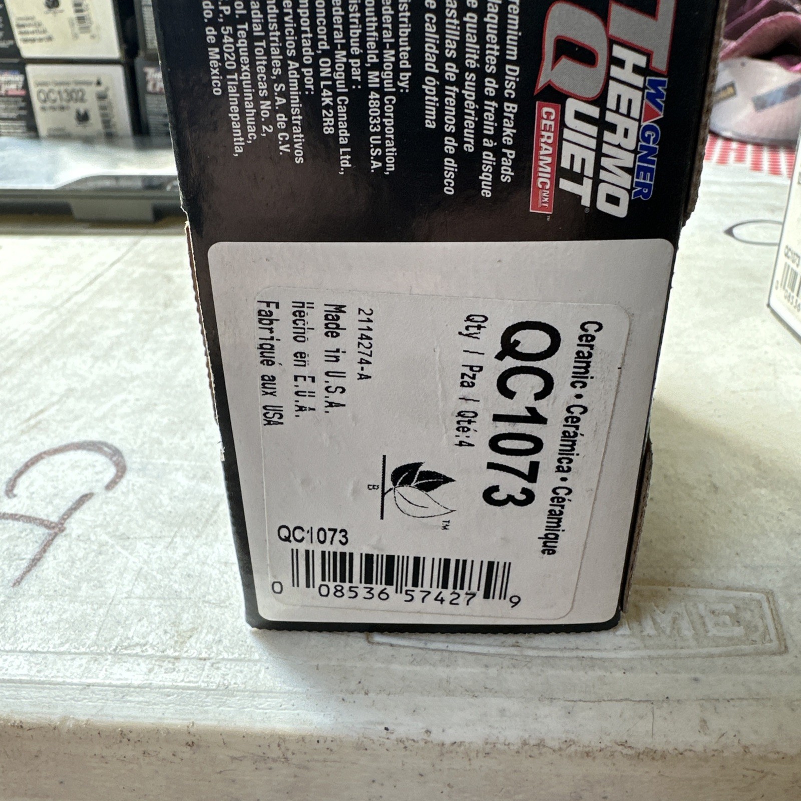 Disc Brake Pad Set-ThermoQuiet Disc Brake Pad Wagner QC1073 fits 04-06 Mazda MPV - Image 3