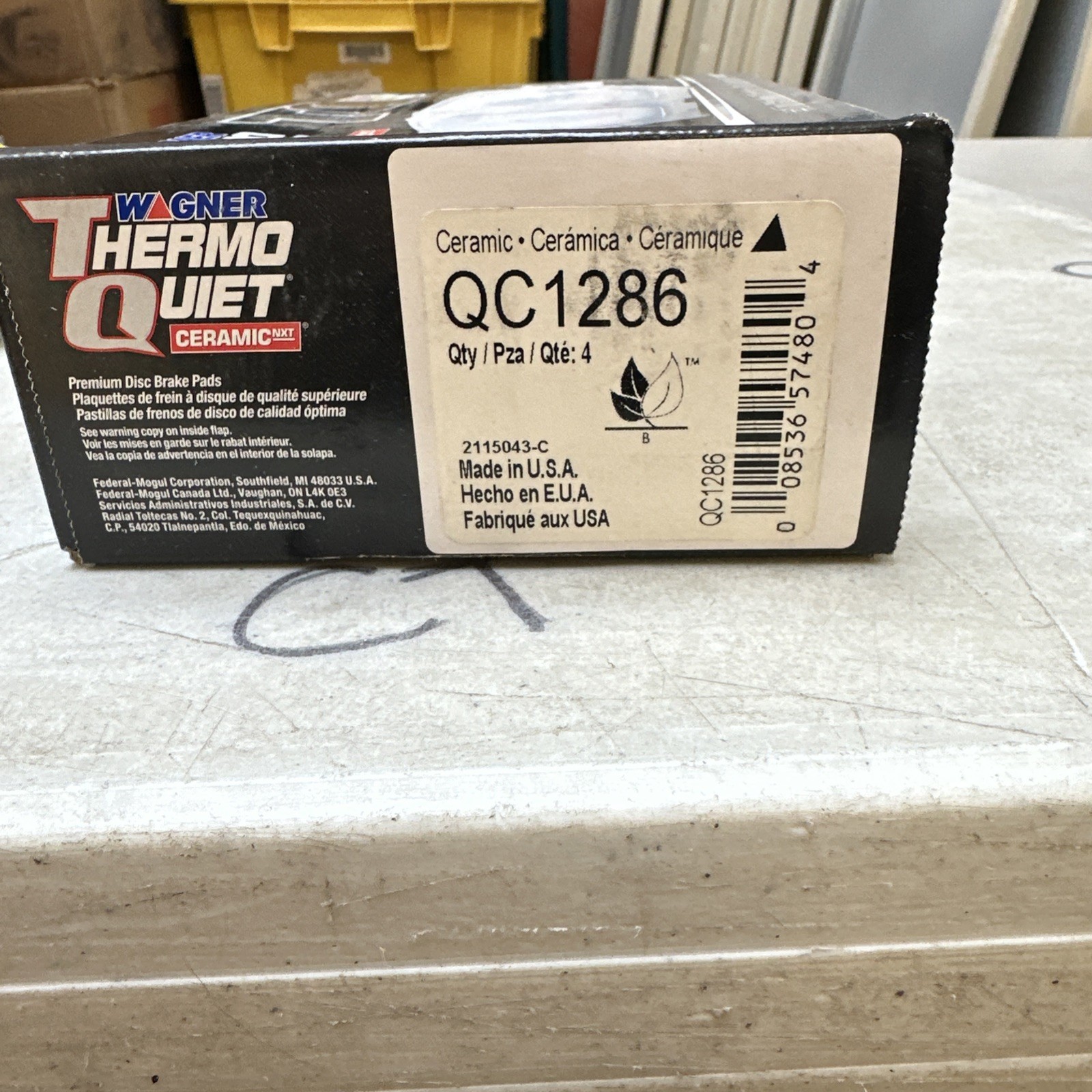 Disc Brake Pad Set-ThermoQuiet Disc Brake Pad Wagner QC1286 - Image 3