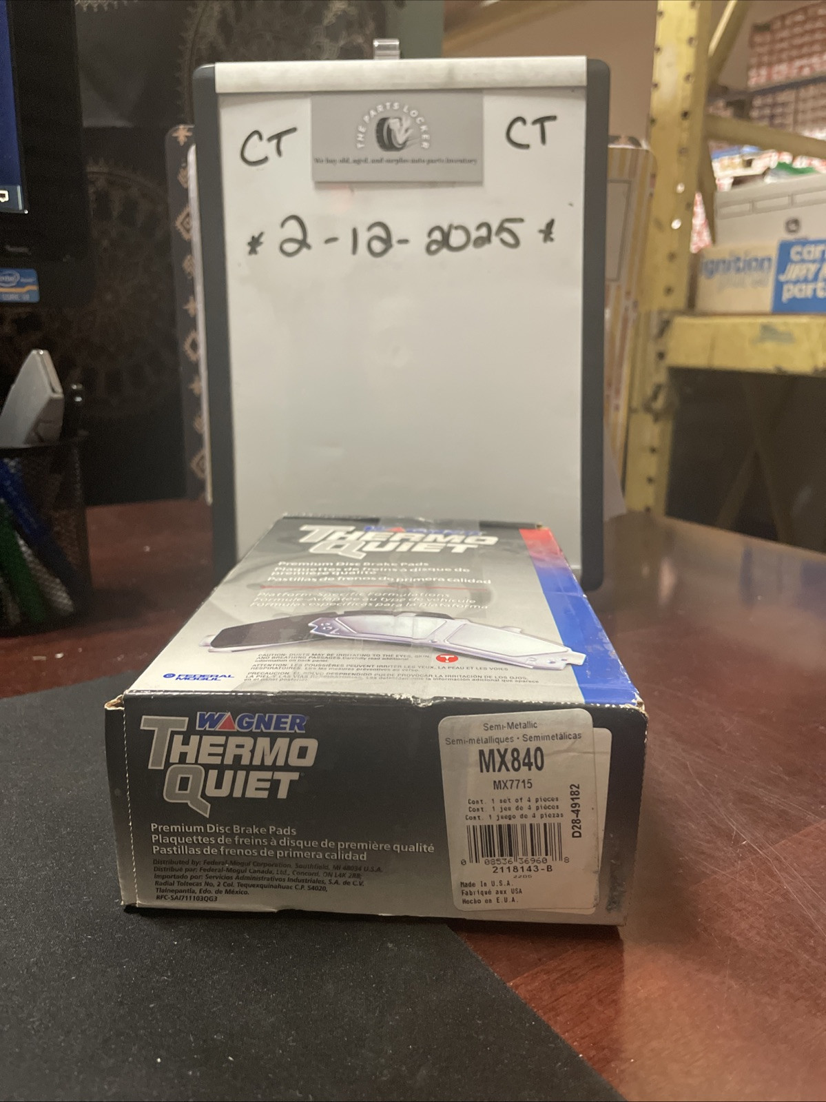 Disc Brake Pad Set-ThermoQuiet Pad MX840 - Image 3