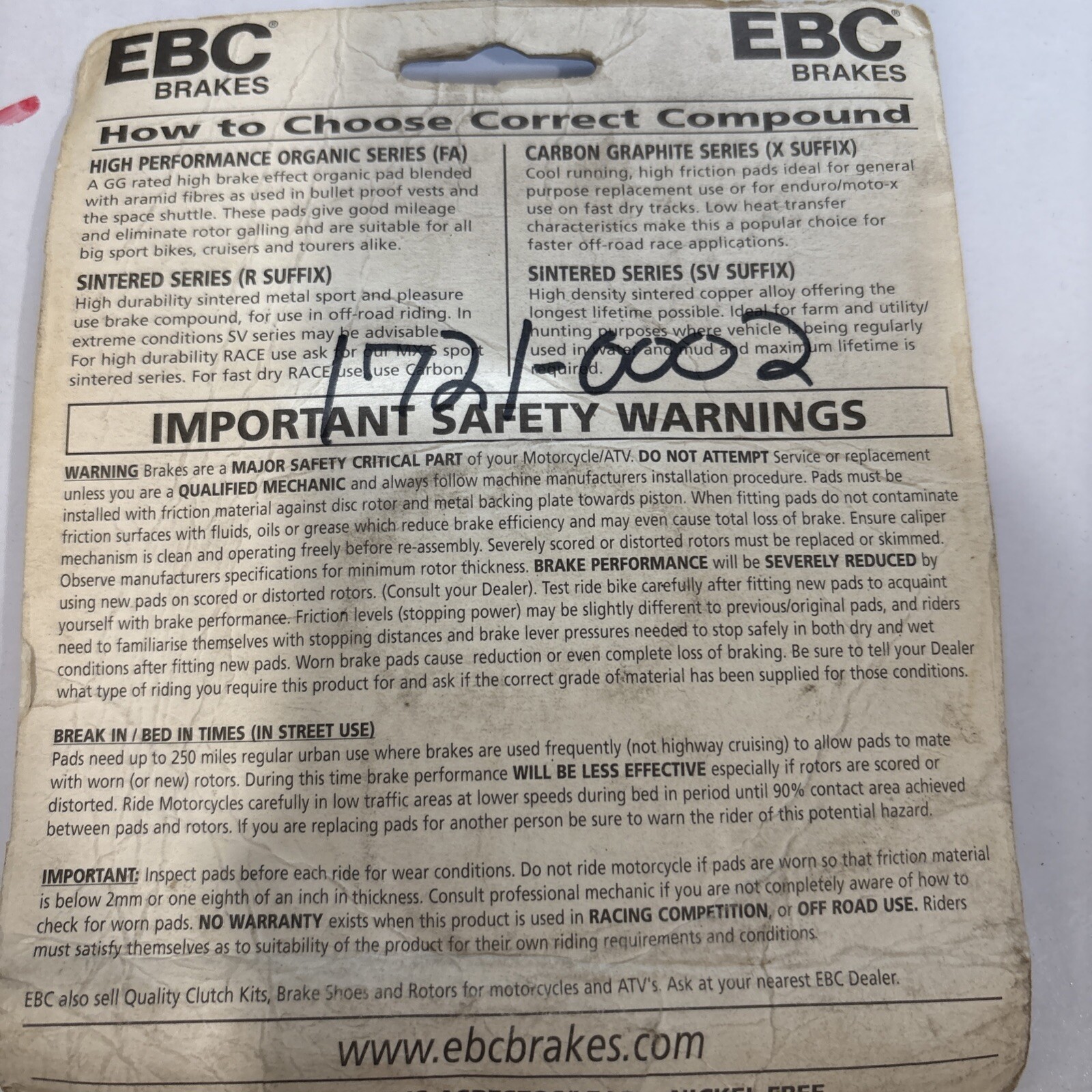 EBC - FA372SV - SV Series Severe Duty Brake Pads - Image 4