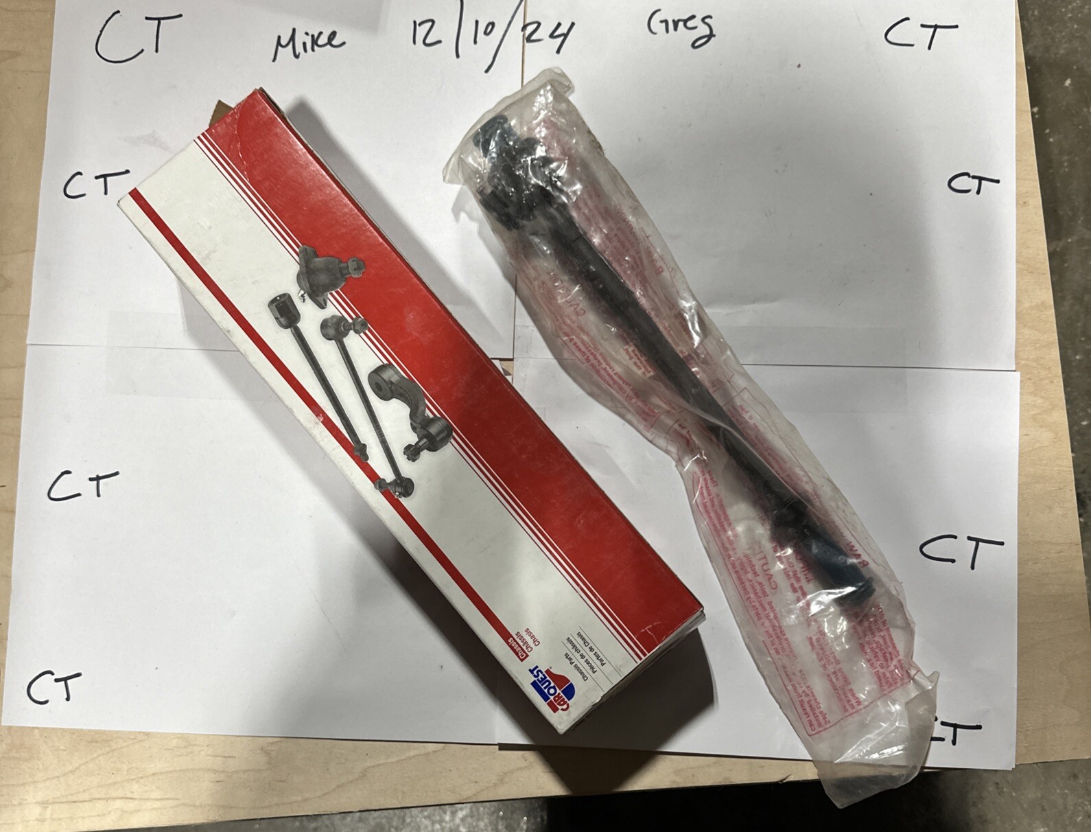 EV295 Driveworks CarQuest Tie Rod End Front Inner Quick Steer EV295