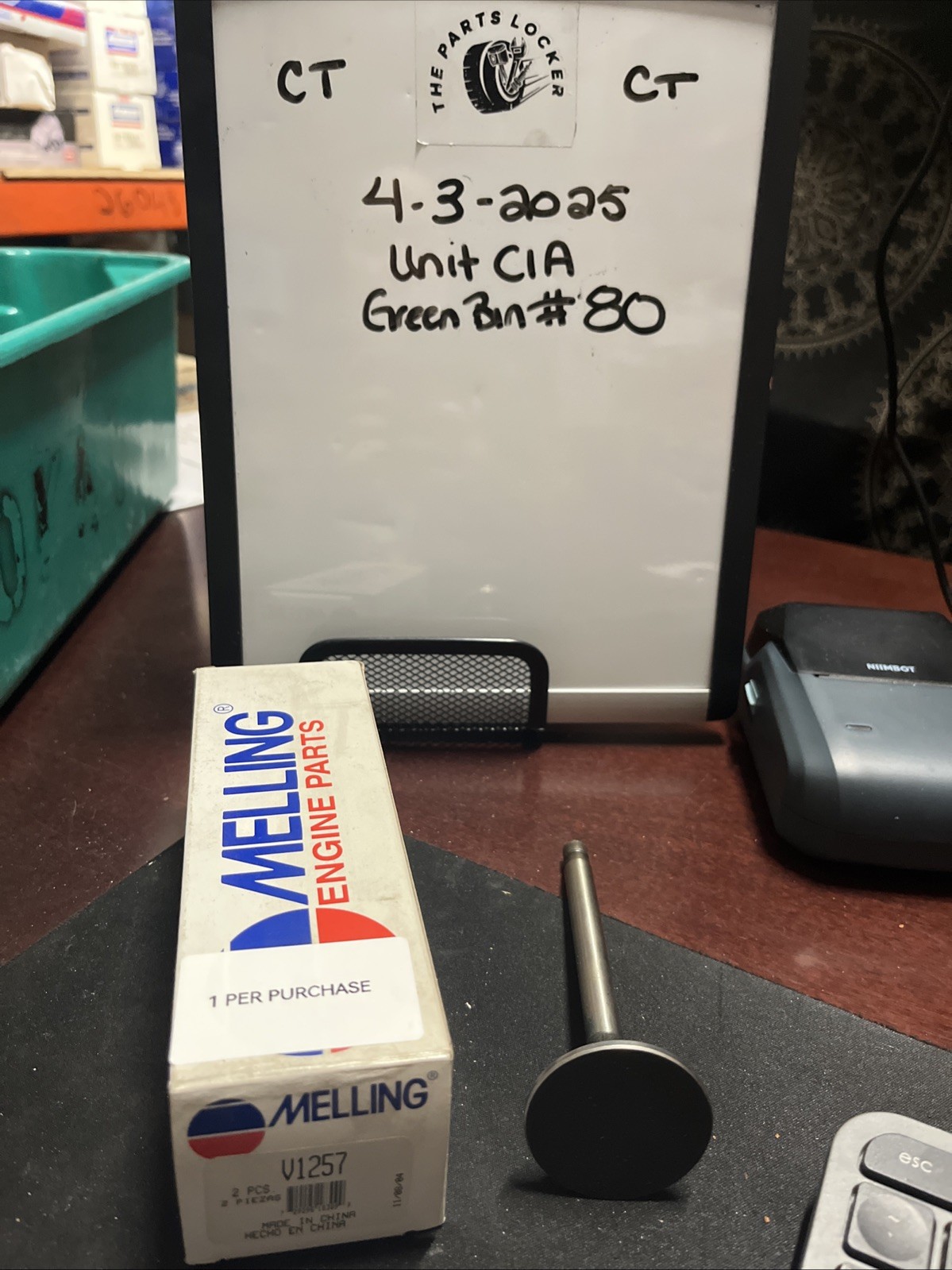 Engine Exhaust Valve-Stock Melling V1257/Sealed Power V1980