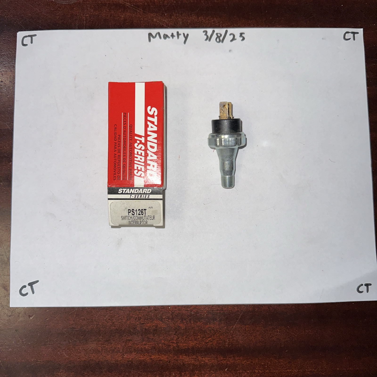 Engine Oil Pressure Switch Standard PS126T