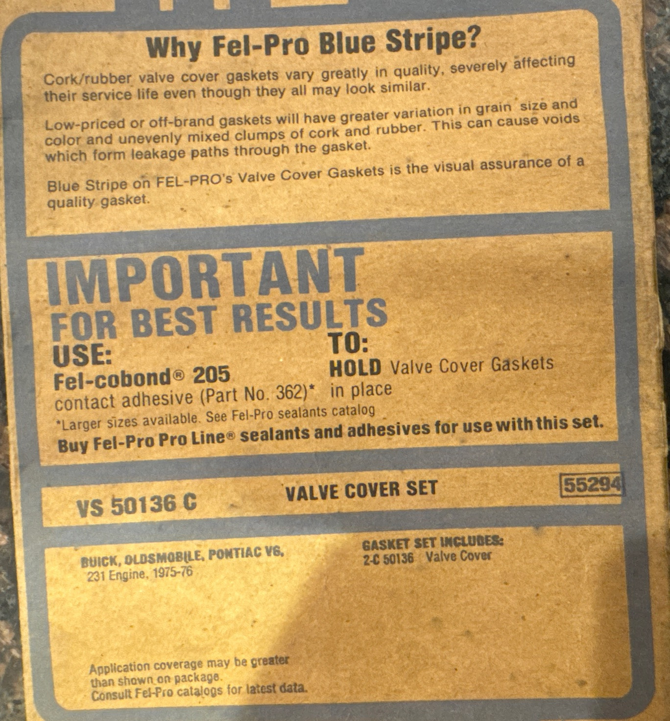 Engine Valve Cover Gasket Set Fel-Pro VS 50136 C - Image 4