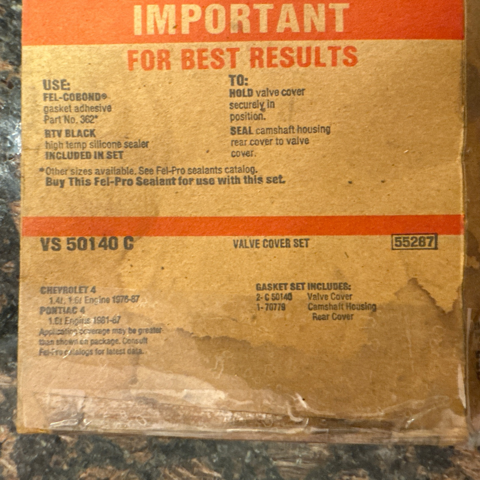 Engine Valve Cover Gasket Set Fel-Pro VS 50140 C - Image 3