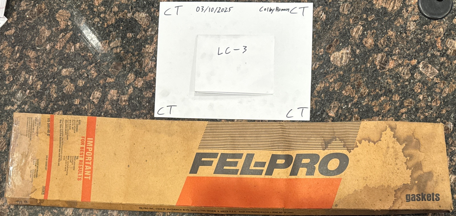 Engine Valve Cover Gasket Set Fel-Pro VS 50140 C