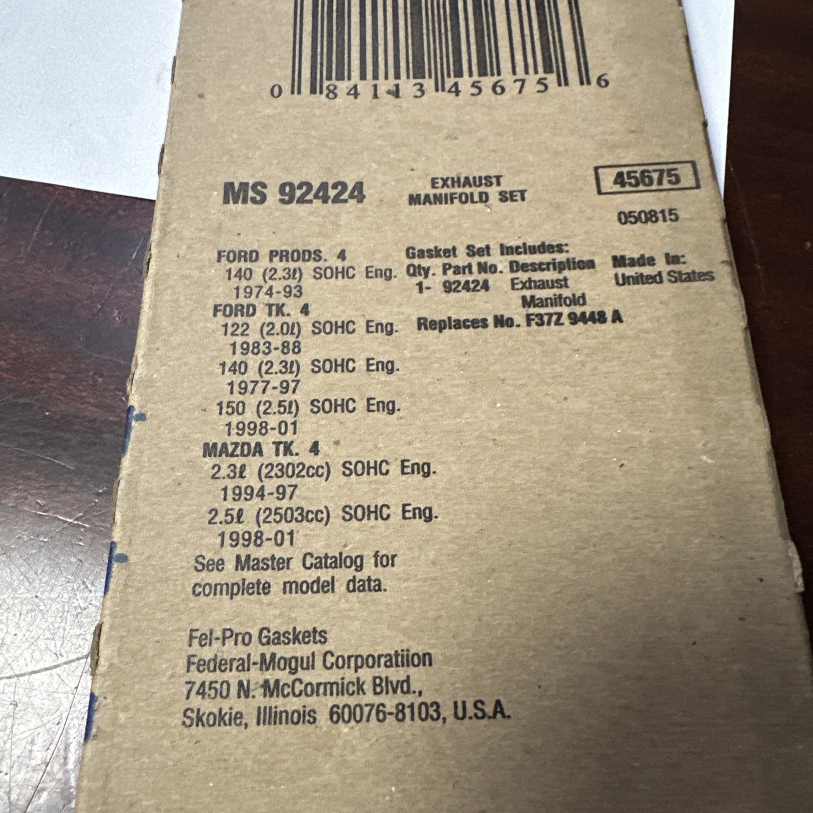 Exhaust Manifold Gasket Set Fel-Pro MS 92424 - Image 3