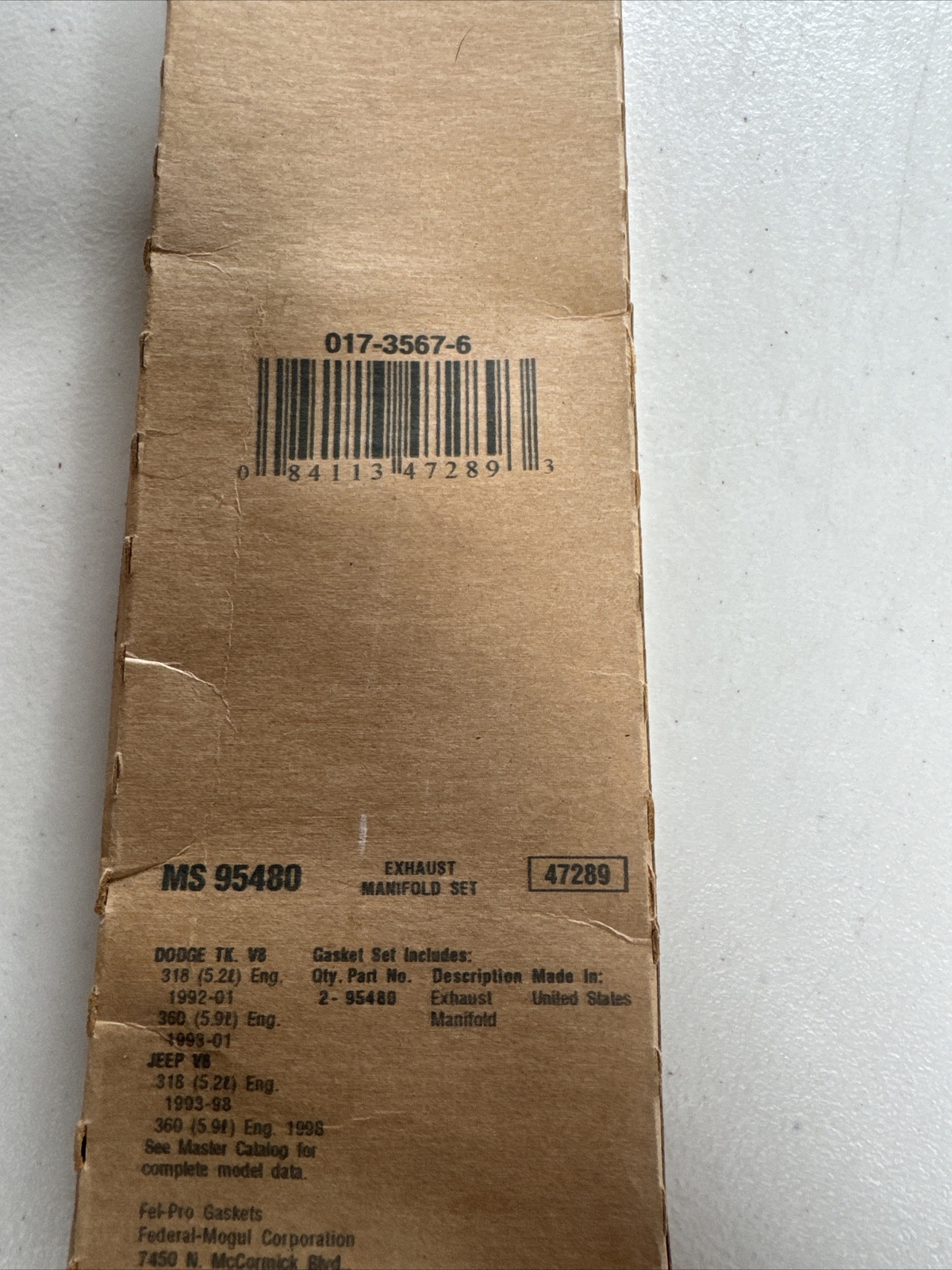 Exhaust Manifold Gasket Set Fel-Pro MS95480