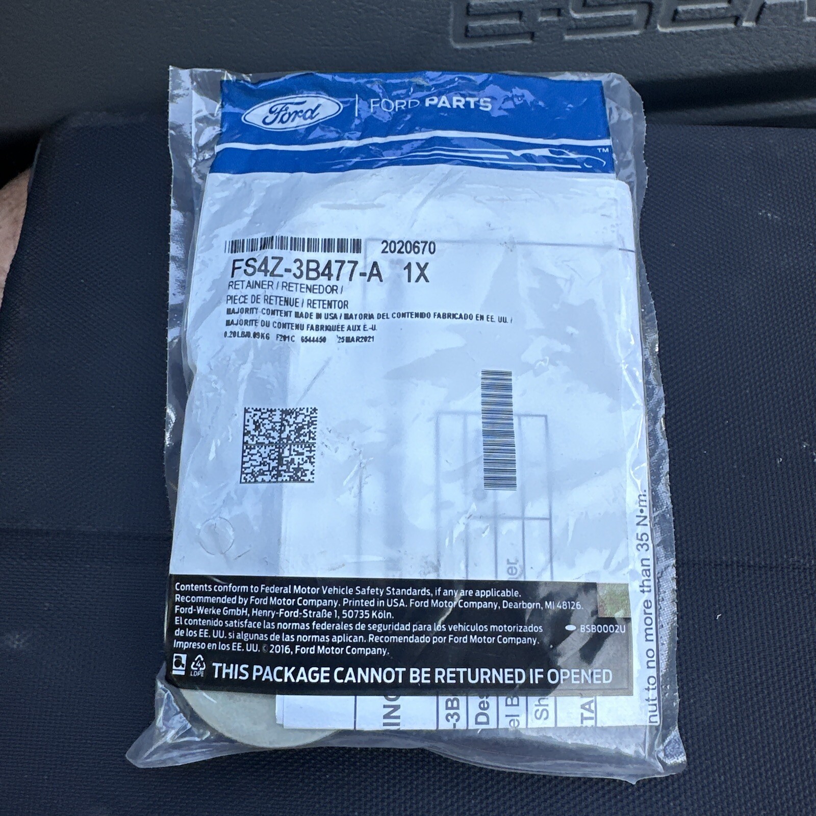 FORD OEM 00-11 Focus Brake-Rear-Retainer Nut FS4Z3B477A