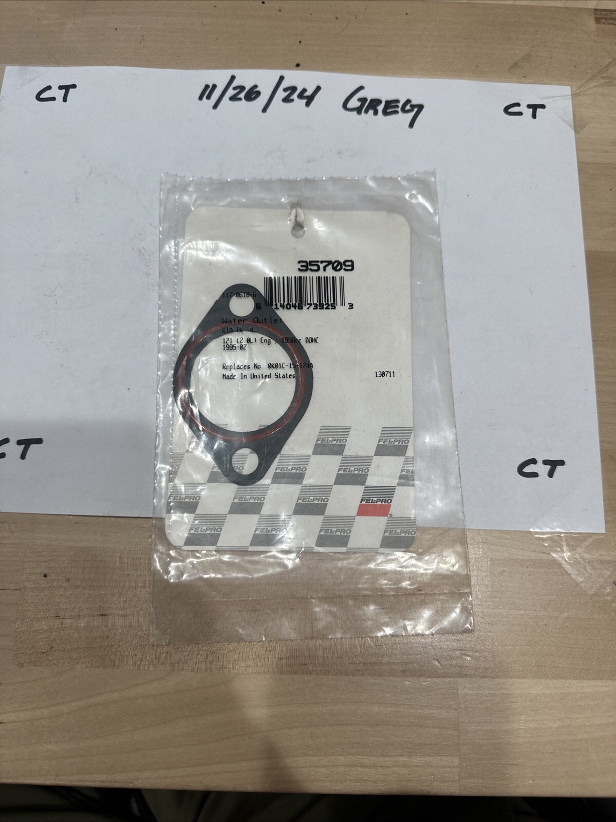 Fel-Pro 35709 Coolant Outlet Gasket For 95-02 Kia Sportage