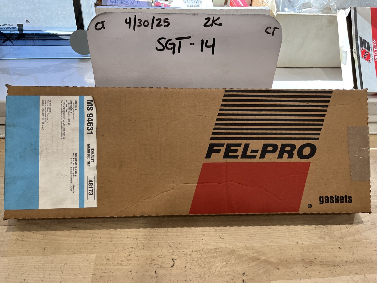 Fel-pro MS94631 Exhaust Manifold Gasket for 1989-1994 Mitsubishi 1.8L-L4